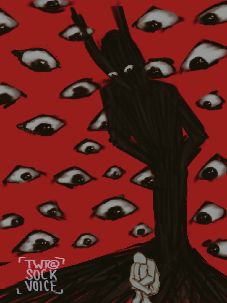 768x1024 Sock, TRYPOPHOBIA, SOCIAL ANXIETY, VENT ART Please stop acknowledging me. Please stop staring at me. Please stop judging me. Please stop. Please stop. Please stop. Please
