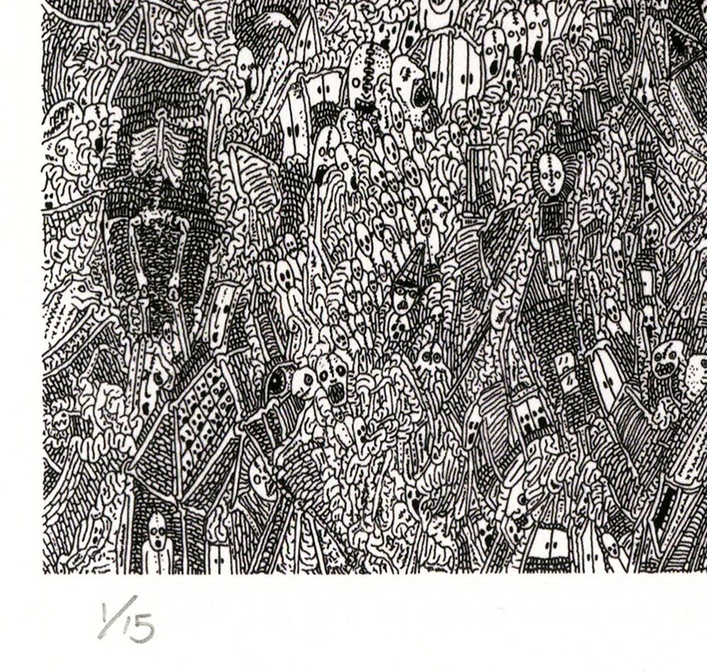 1000x949 Social Anxiety Print. Edition of 15. (11x14)