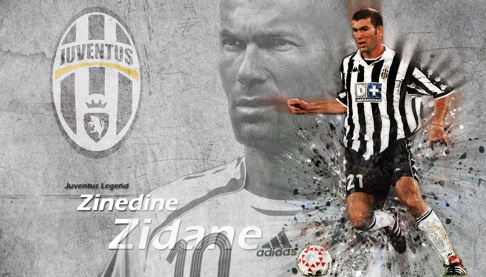 1920x1096 Download Zinedine Zidane in action during his tenure at Juventus FC Wallpaper