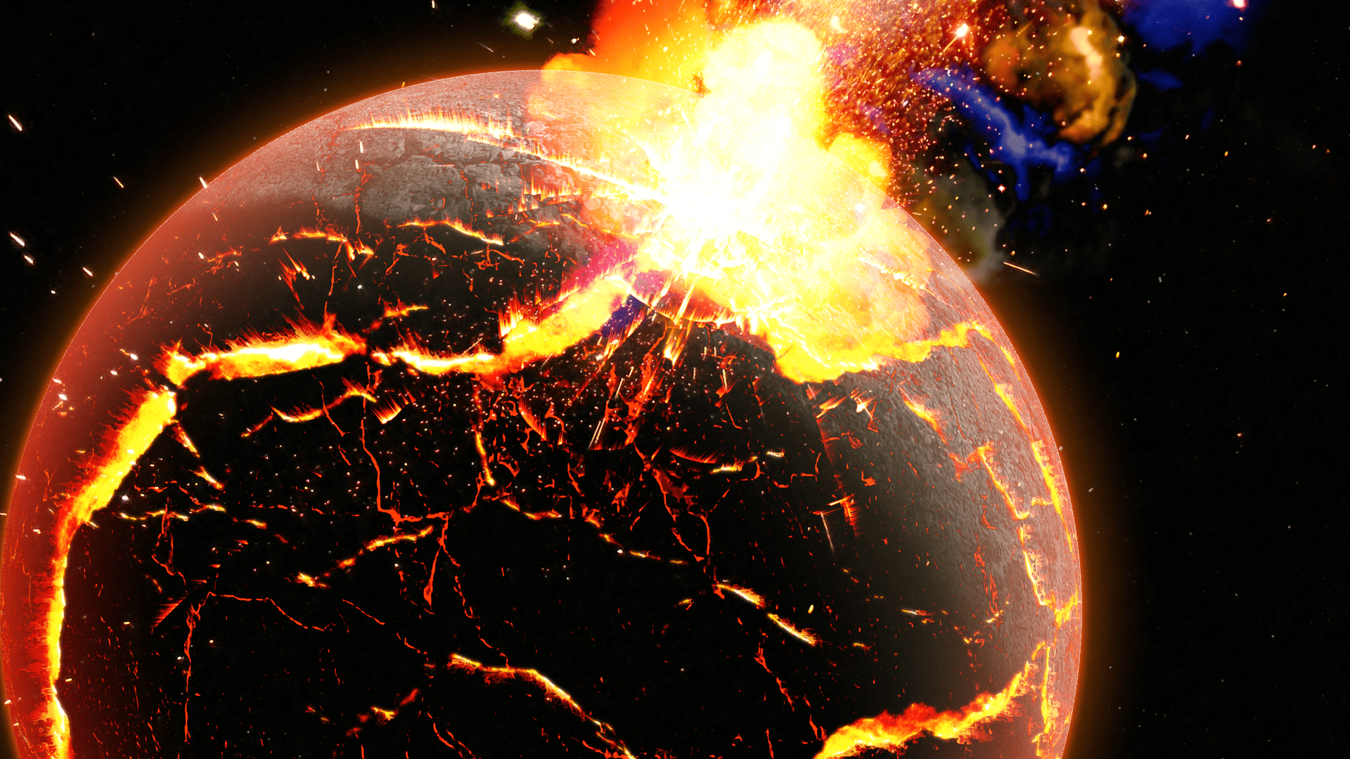 1920x1080 Burning Earth Wallpaper