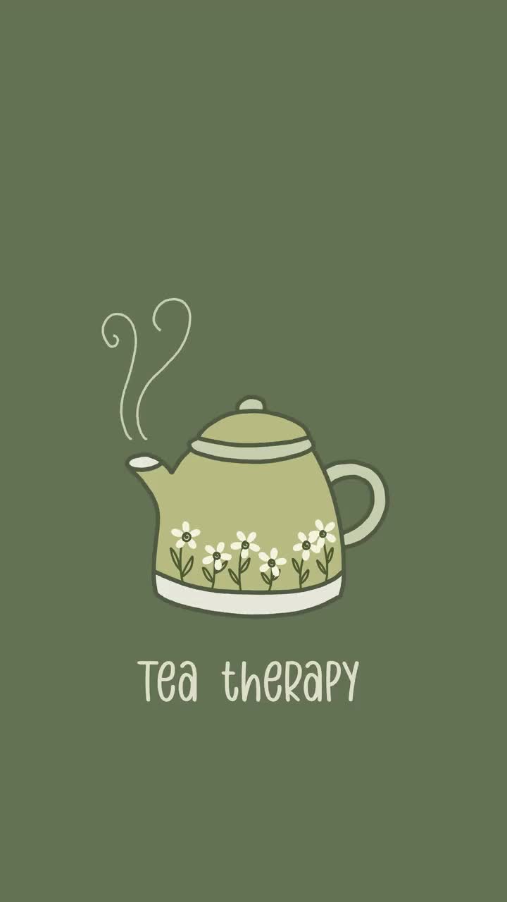 720x1280 Tea Therapy Wallpaper iPhone Sage Green iPhone Wallpaper