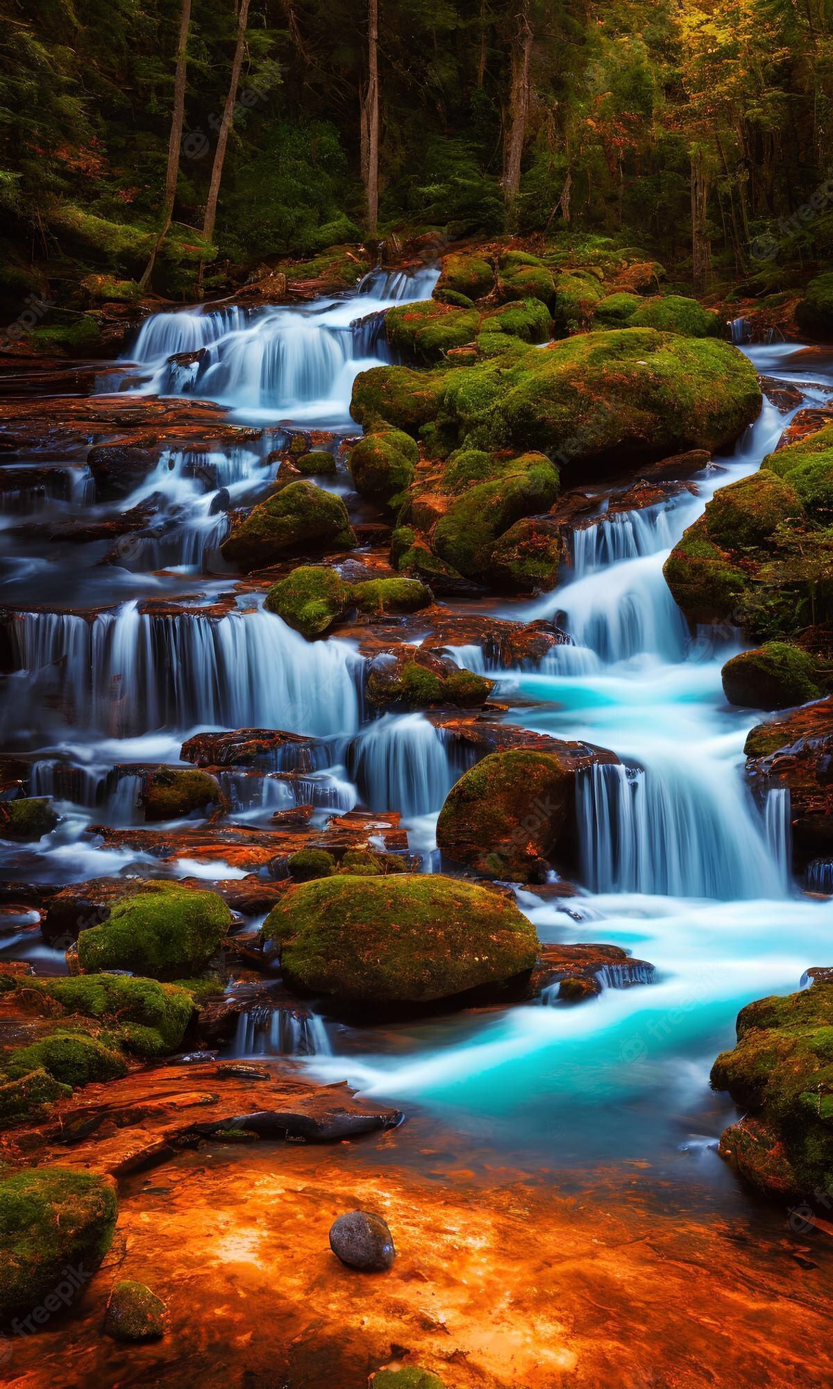 1200x2000 Nature Waterfall Wallpaper Image