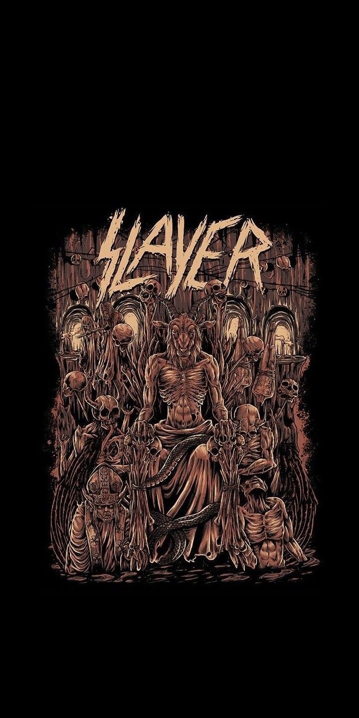 720x1440 SLAYER. Goth wallpaper, Band wallpaper, Music collage