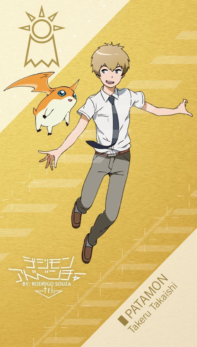 673x1188 Takeru Takaishi.K. _ PATAMON Digimon Adventure. Digimon wallpaper, Digimon adventure, Digimon adventure tri