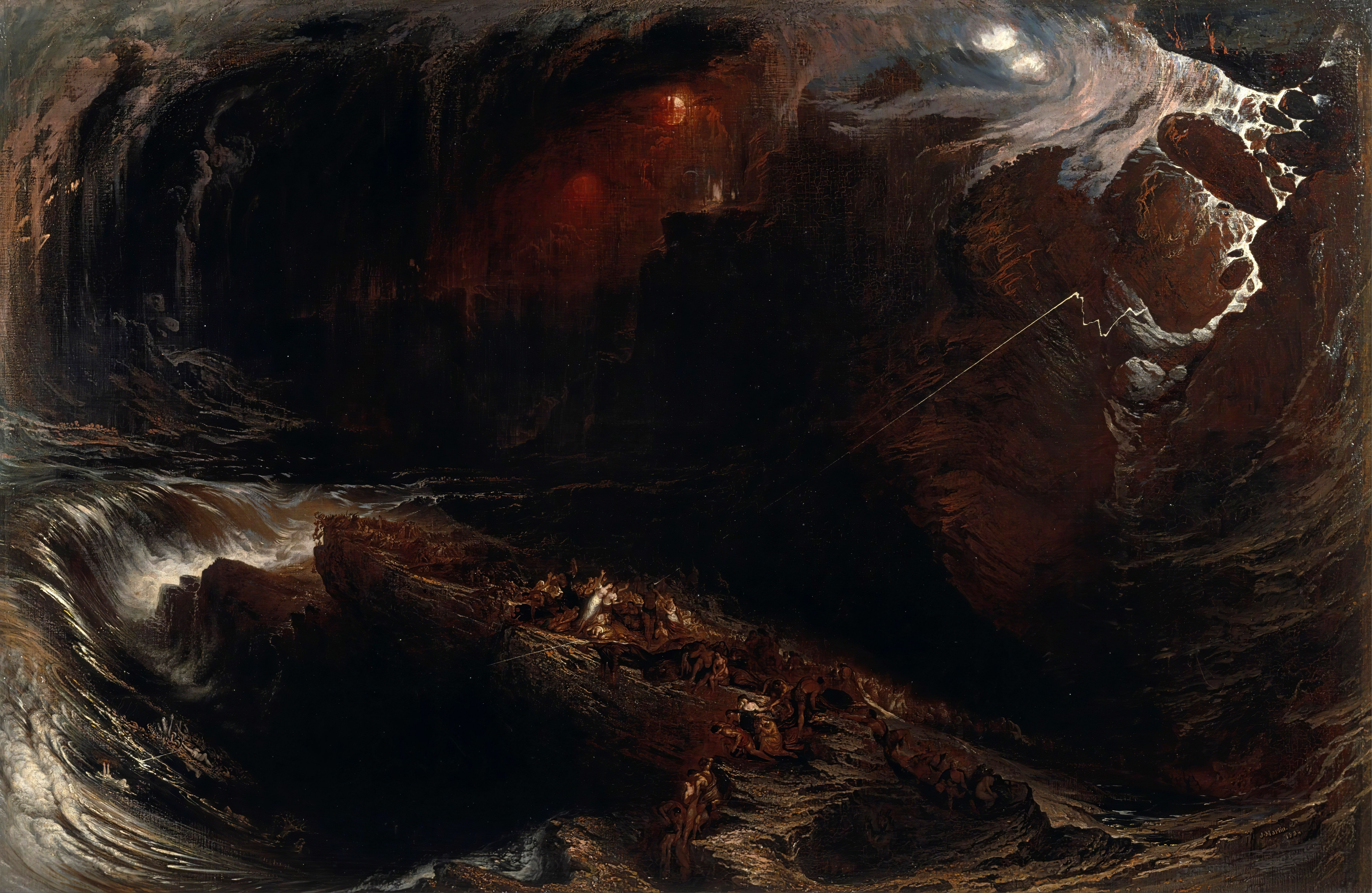 8000x5206 Wallpaper / John Martin, classic art, painting, classical art, The Deluge, artwork free download