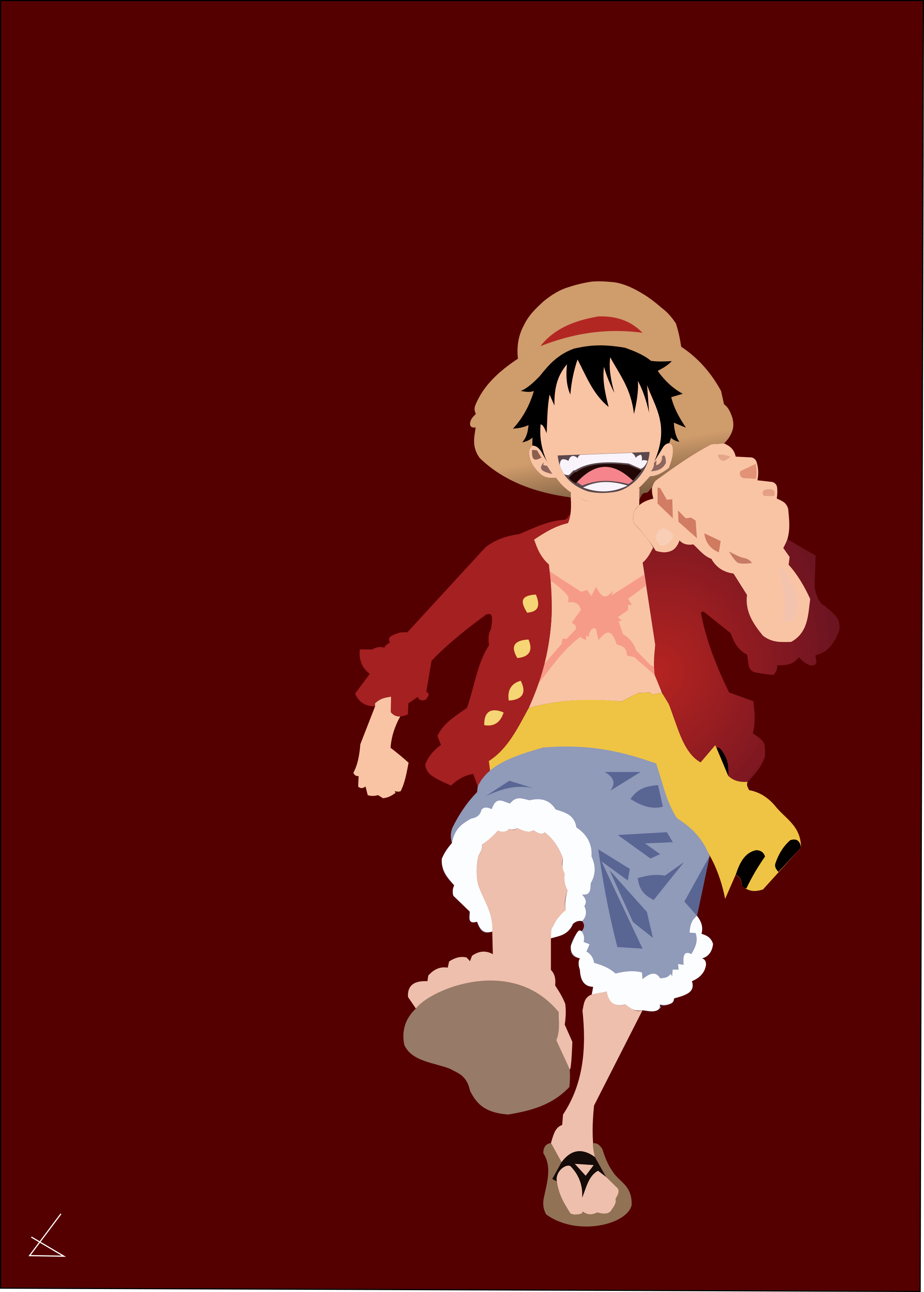 2512x3512 Minimalist Luffy wallpaper for y'all. Gomunosai if there's any mistake :3