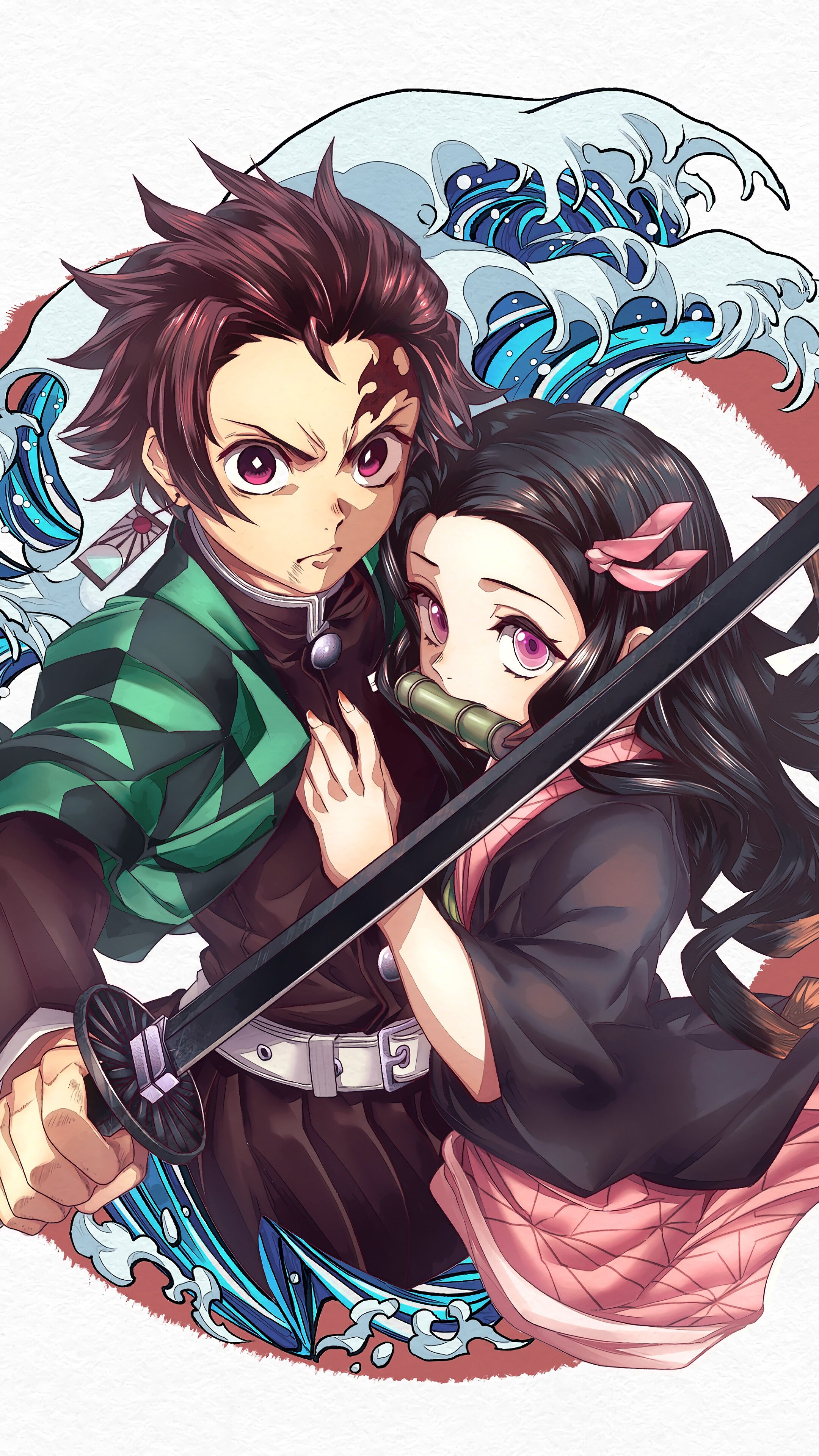2160x3840 Tanjiro, Nezuko, Kimetsu no Yaiba, 4k Gallery HD Wallpaper