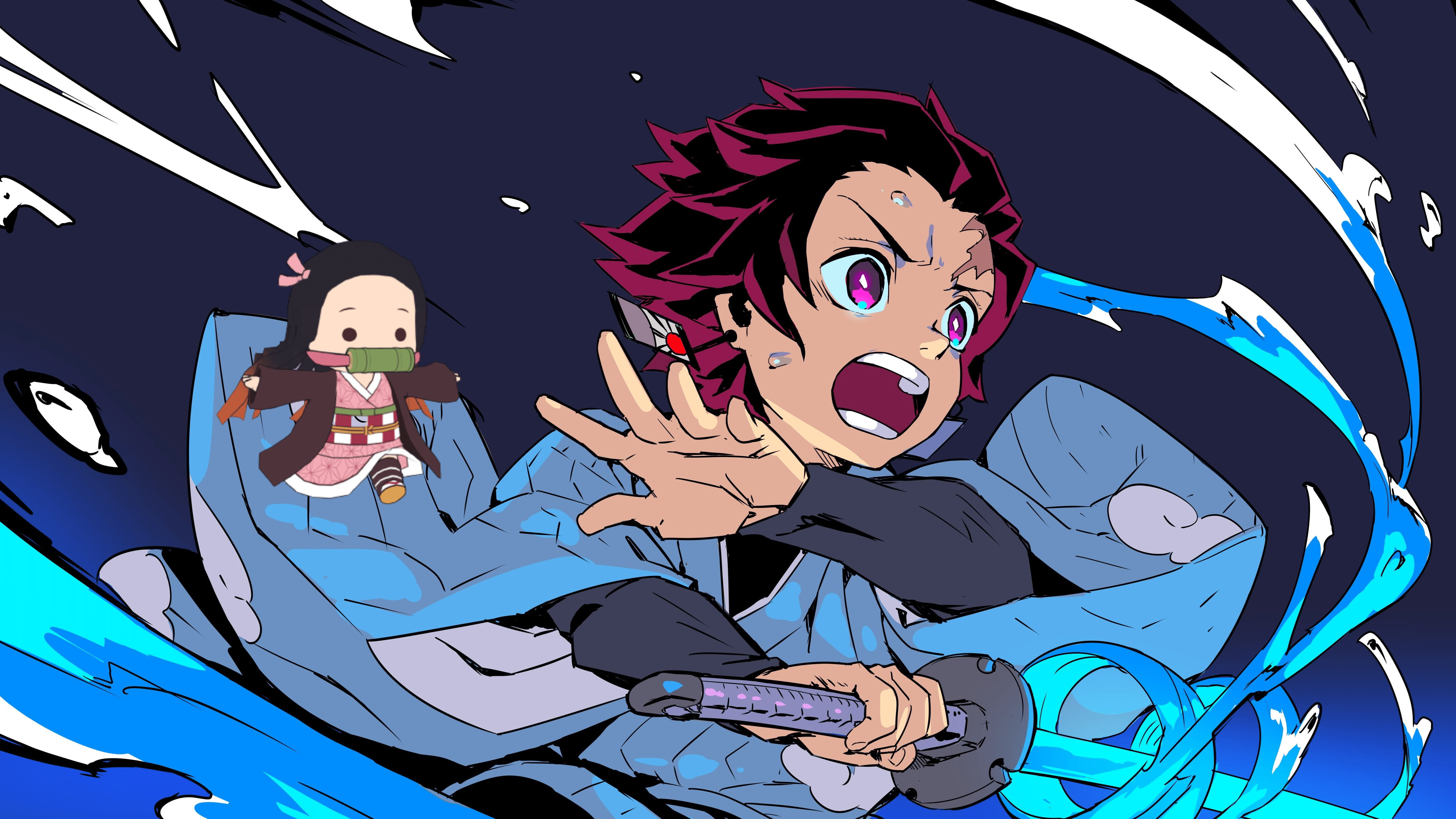 4667x2625 A cute demon slayer wallpaper
