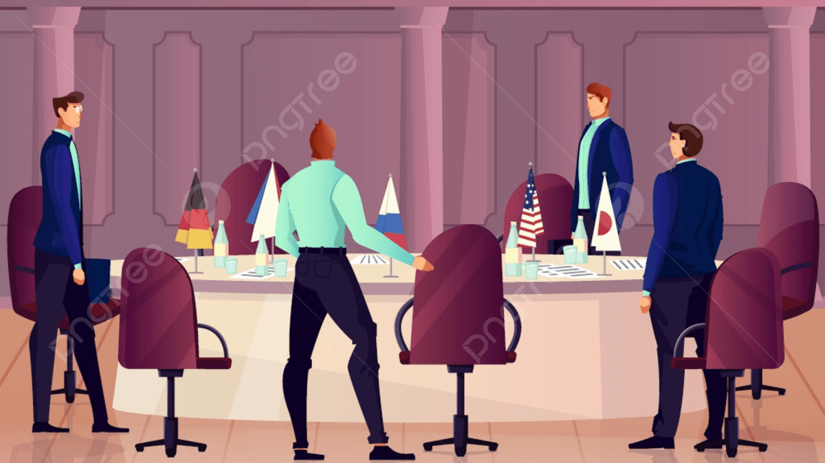 1200x674 Diplomacy And Negotiations Background With Multinational Discussion Symbols Flat Vector Illustration, Wallpaper, Illustration, Discussion Background Image And Wallpaper for Free Download