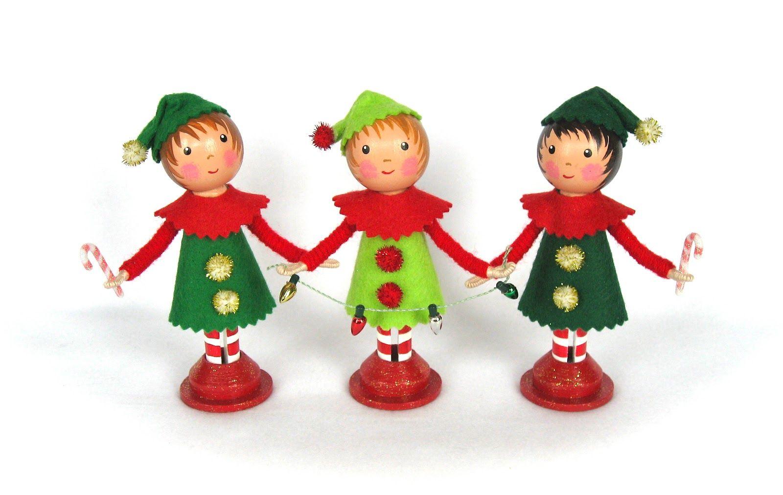1600x1012 Cotton Candy Dolls: Christmas Clothespin Elves