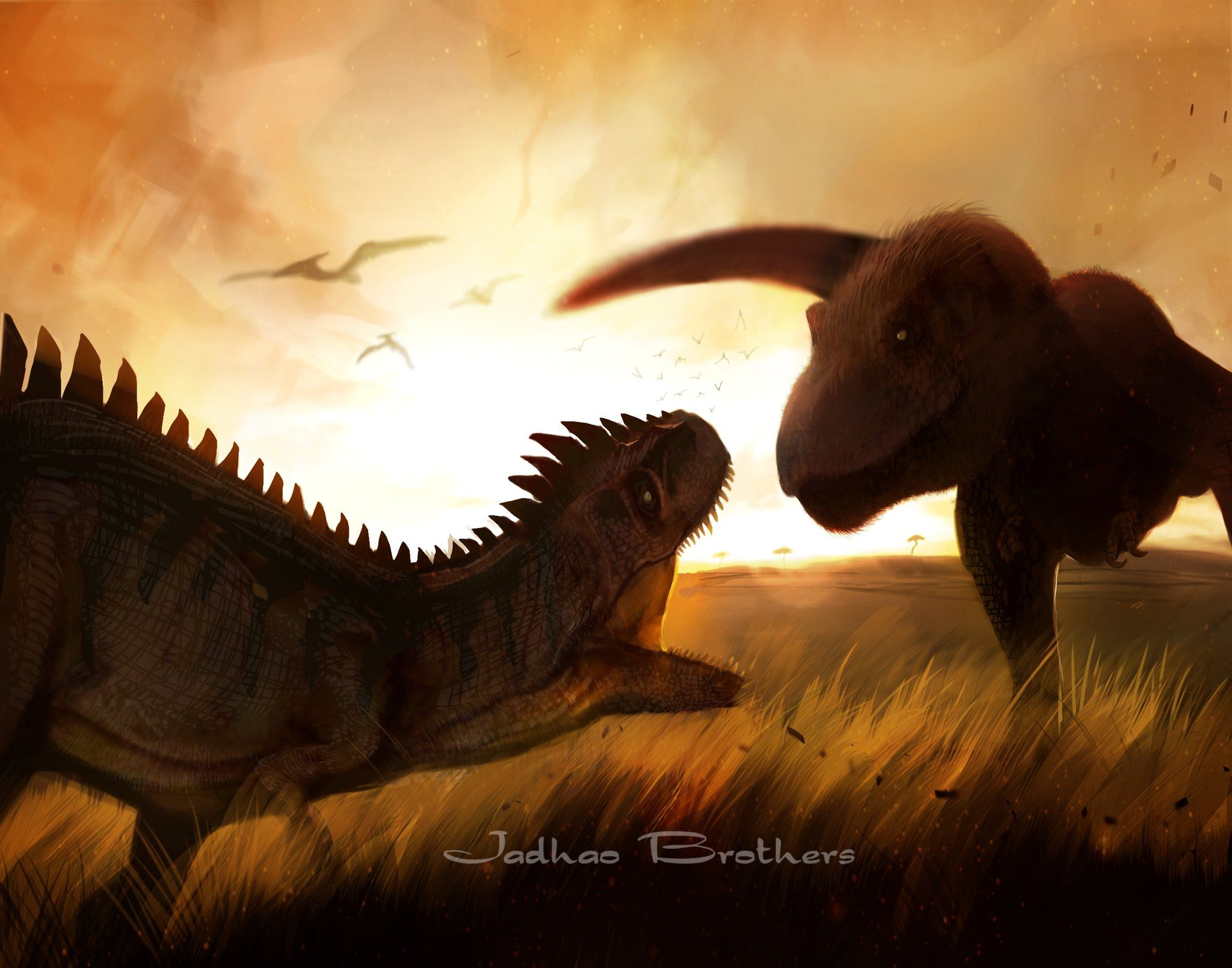 2048x1609 Giganotosaurus vs Rexy