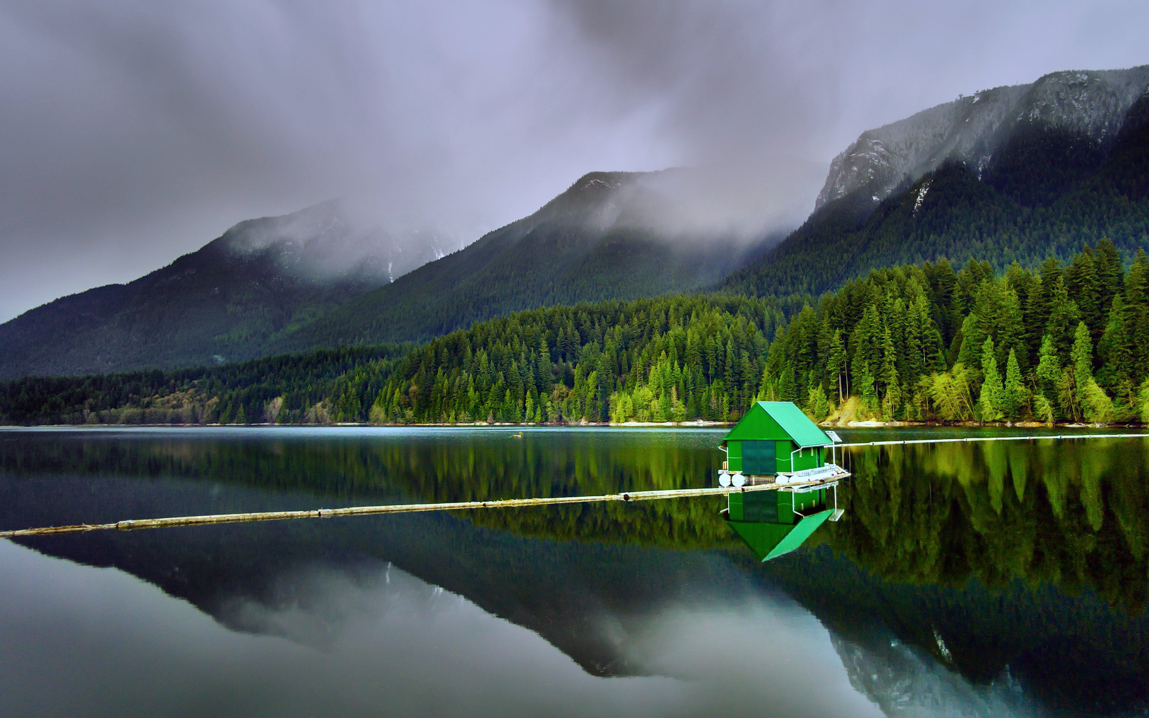 3840x2400 Wallpaper / clouds, north, landscapes, trees, 4K, nature, forest, mountains, vancouver, jungle, lakes, capilano, house, earth free download