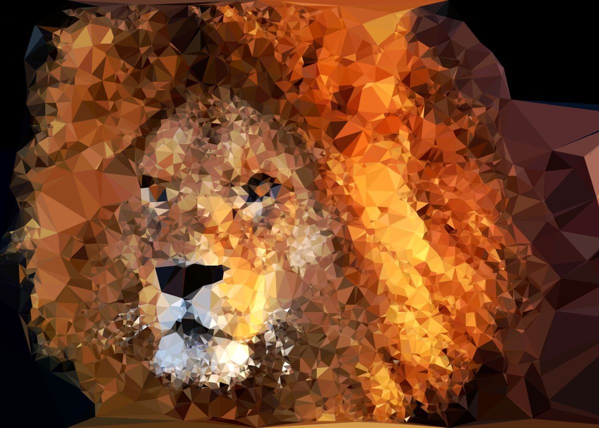 1200x857 Modern Lion Wallpaper ' Poster