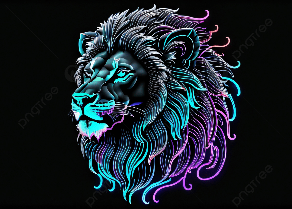 1200x857 New Neon Color Lion Face Shape Background Vector, Lion, Lion Neon, Lion Neon Background Background Image And Wallpaper for Free Download