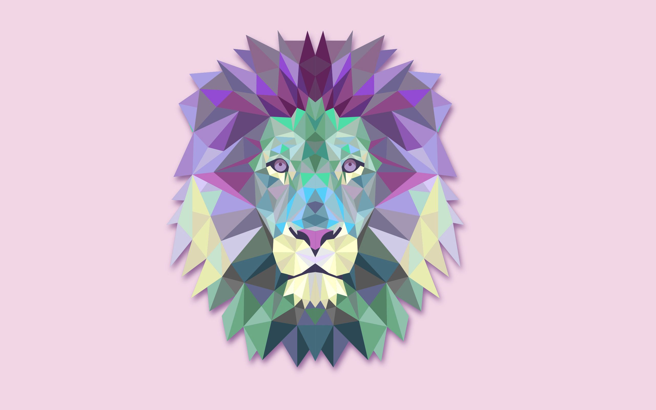 2560x1600 Wallpaper Lions Head Animals Painting Art Vector Graphics 2560x1600