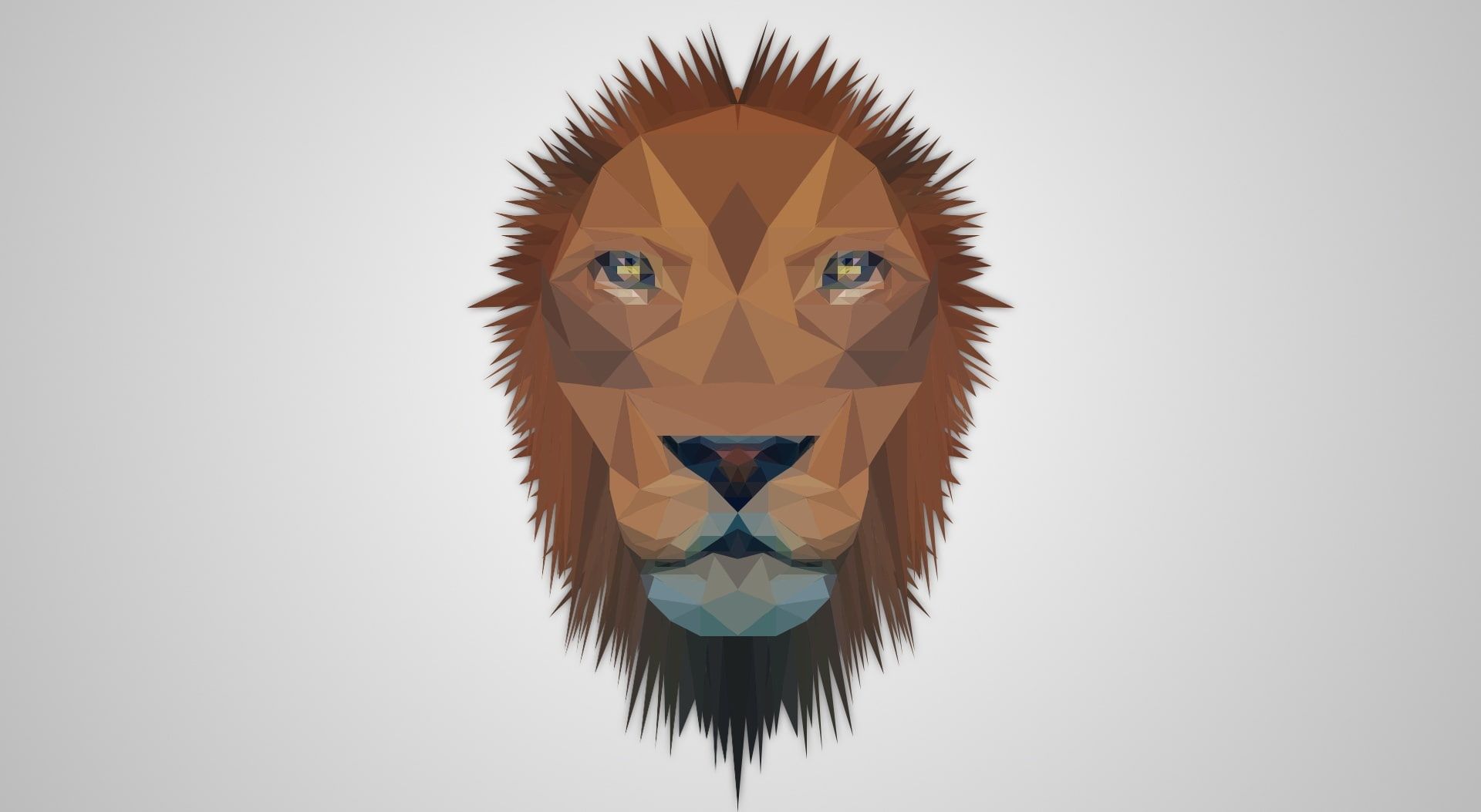 1920x1053 Wallpaper / 1080P, jasper verbeet, low poly, art and craft, beautiful, Vector Art, creativity, art, still life, copy space, body part, cut out, shape, artistic, lion free download