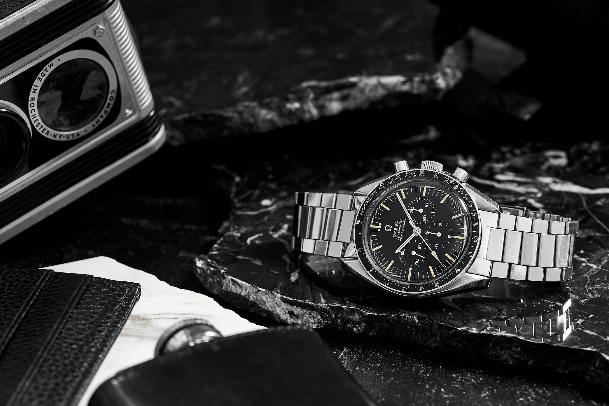 2088x1392 Vintage Watches: A 1960s Omega Speedmaster Professional, A 1960s Heuer Carrera Ref. 2447S, And A 1950s Universal Genève Polerouter