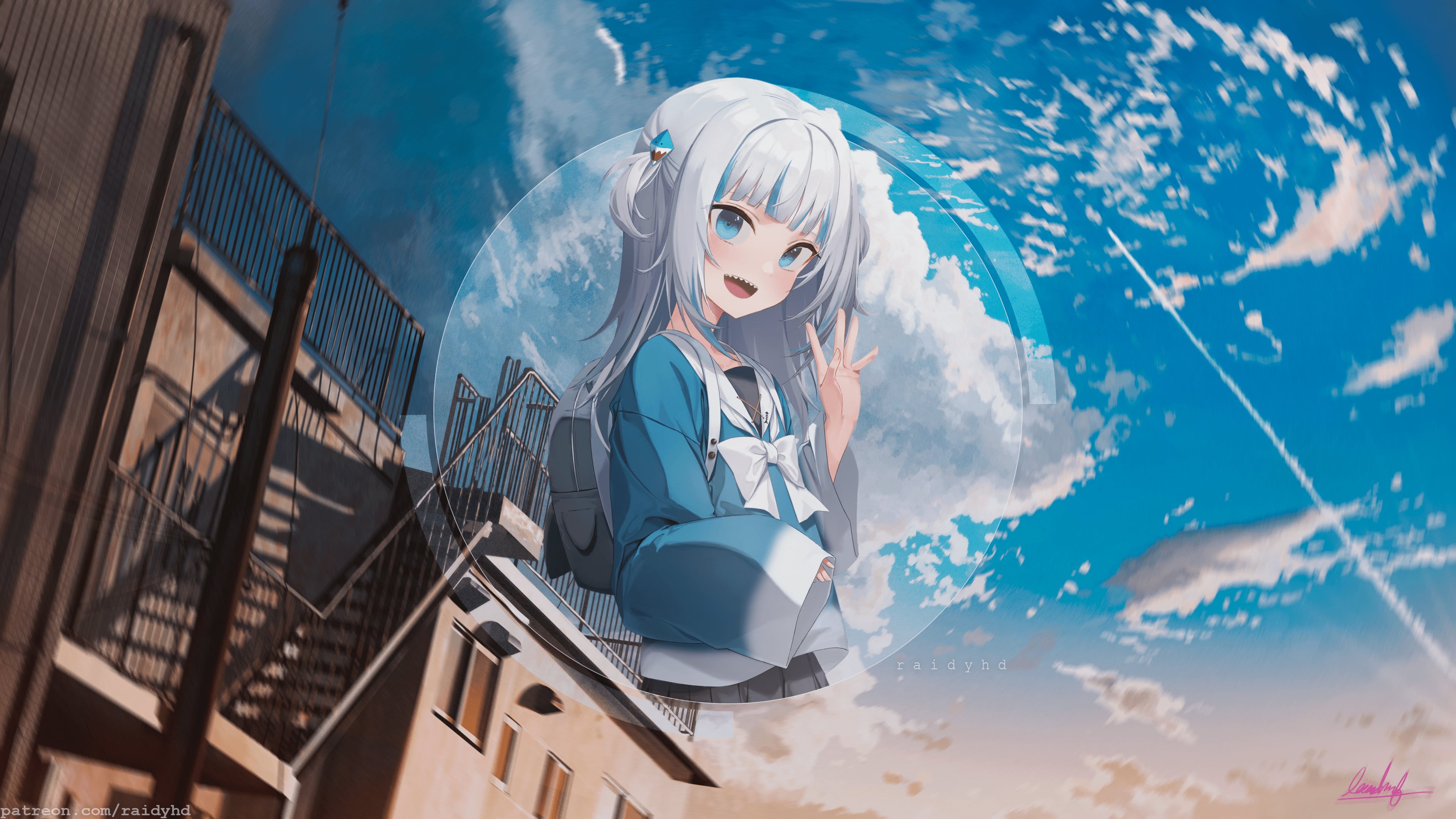 3840x2160 Wallpaper / Picture In Picture, Anime Girls, 4K, Gawr Gura, Anime Free Download