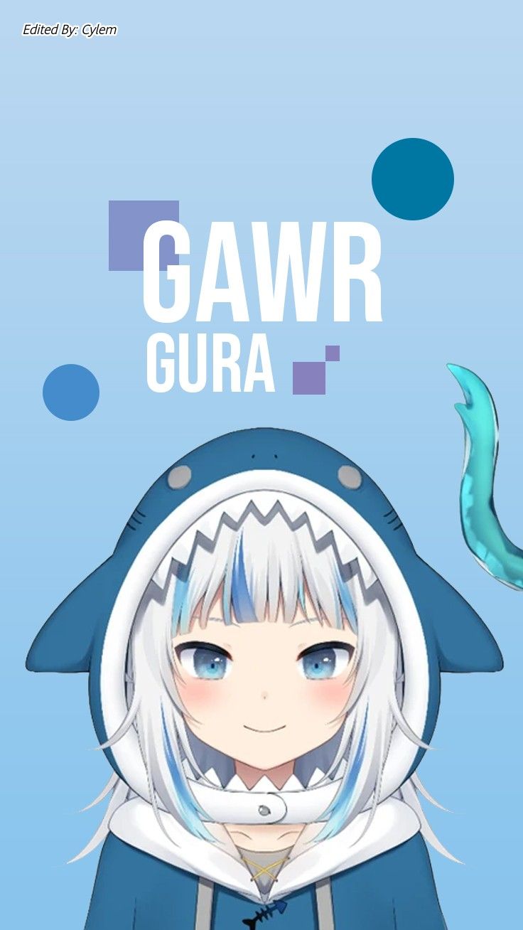 736x1308 Hololive ENG, Gawr Gura Wallpaper. Ilustrasi karakter, Gambar karakter, Animasi disney