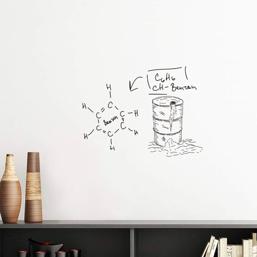 894x894 DIYthinker Chemistry Kowledge Benzene Chemical Vinyl Wall Decoration Sticker Poster Wallpaper Decal Self Adhesive : Herramientas y Mejoras del Hogar
