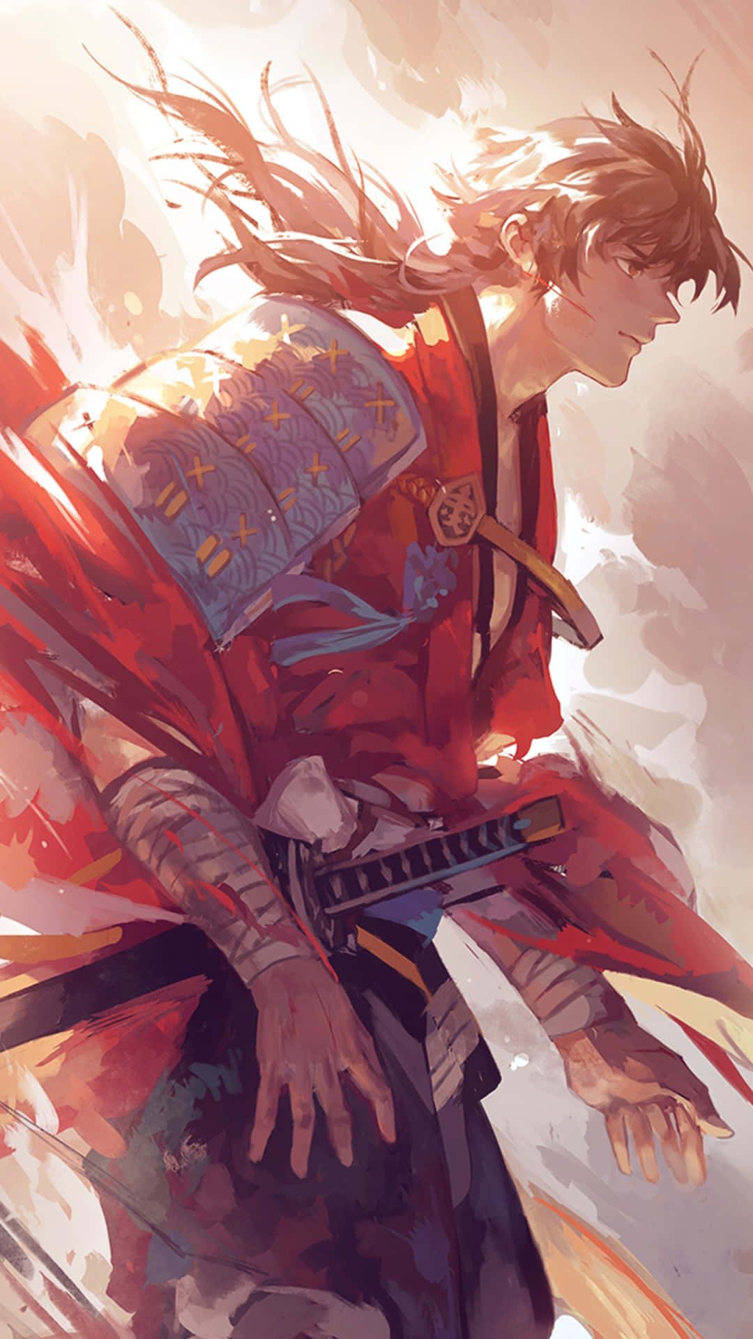 1080x1920 Download Samurai Anime Katsugeki Touken Ranbu Fanart Wallpaper