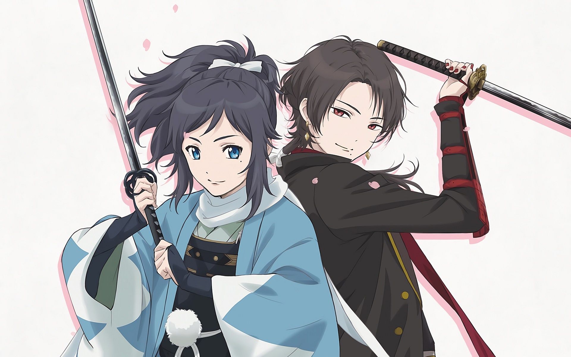 1920x1200 Download wallpaper Touken Ranbu, Yamatonokami Yasusada, sword, Yagen Toushirou, Japanese manga, anime characters for desktop with resolution 1920x1200. High Quality HD picture wallpaper