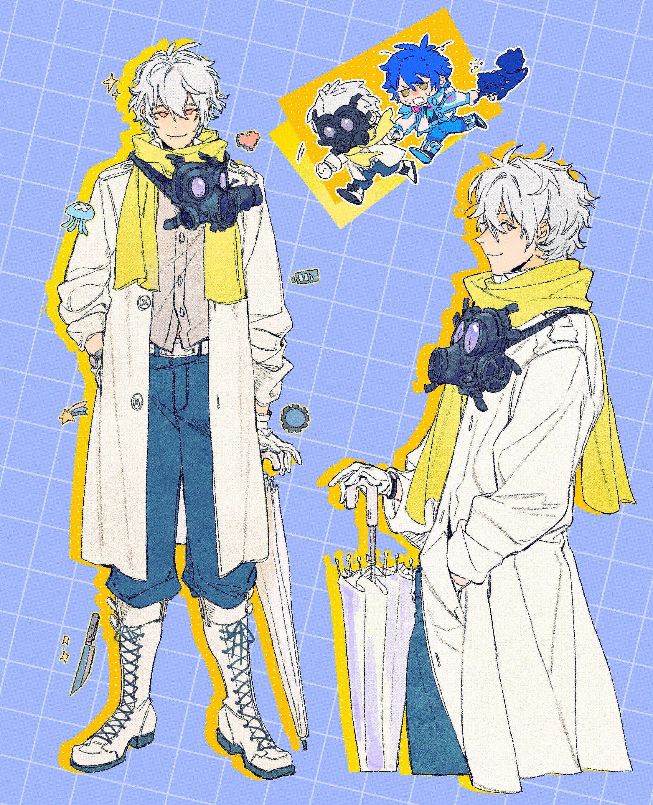 2216x2732 seragaki aoba and clear (dramatical murder) drawn