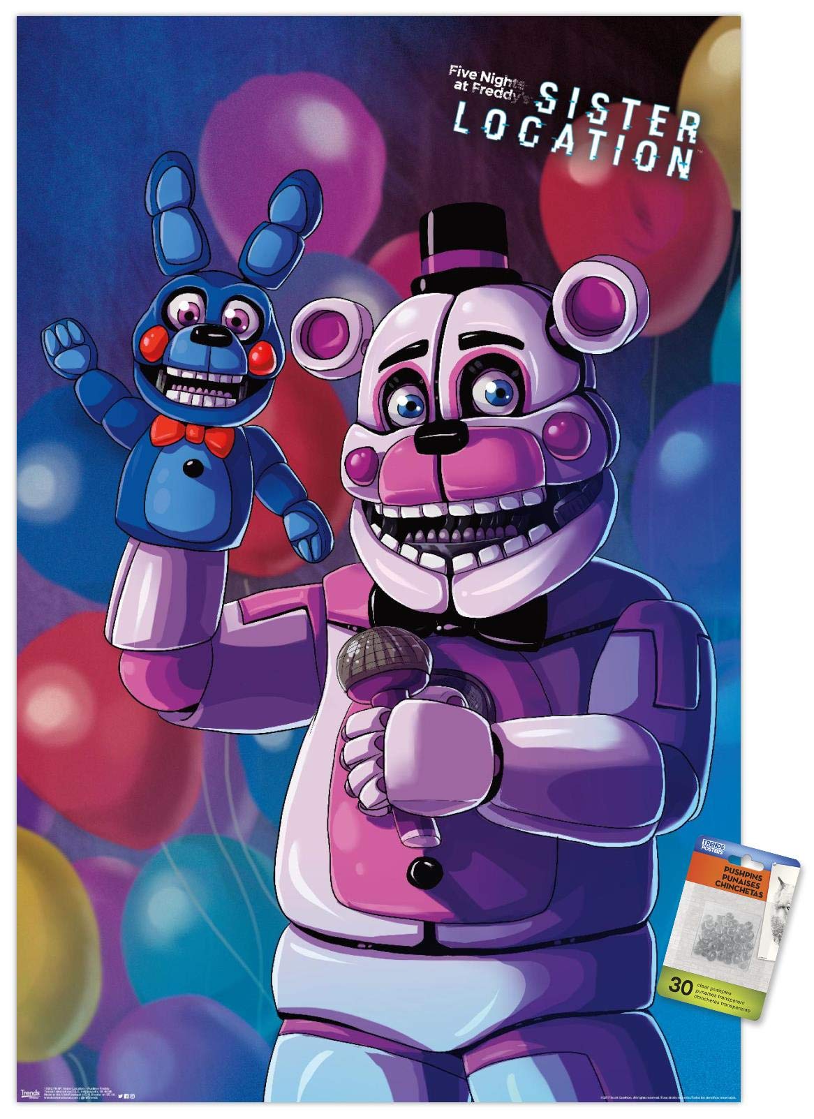 1166x1603 Five Nights at Freddy's: Sister Location Freddy Wall Poster with Push Pins : Everything Else