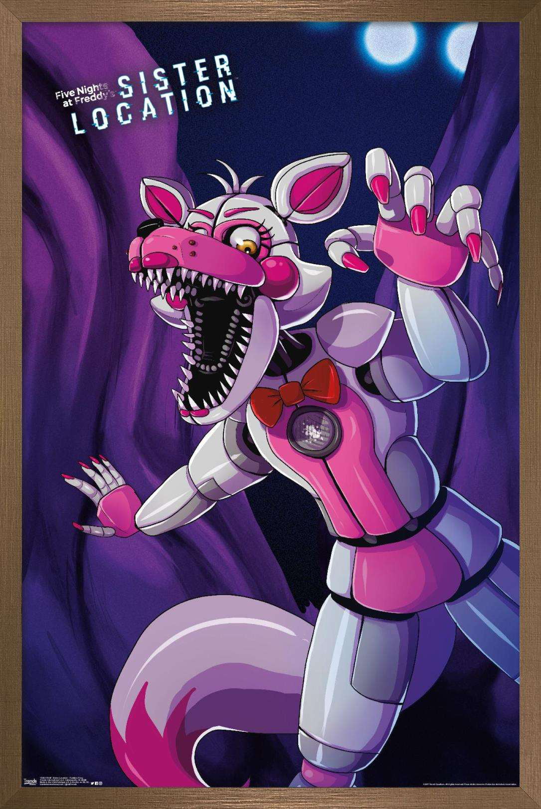 1085x1623 Five Nights at Freddy's: Sister Location Foxy Wall Poster with Push Pins, 22.375 x 34