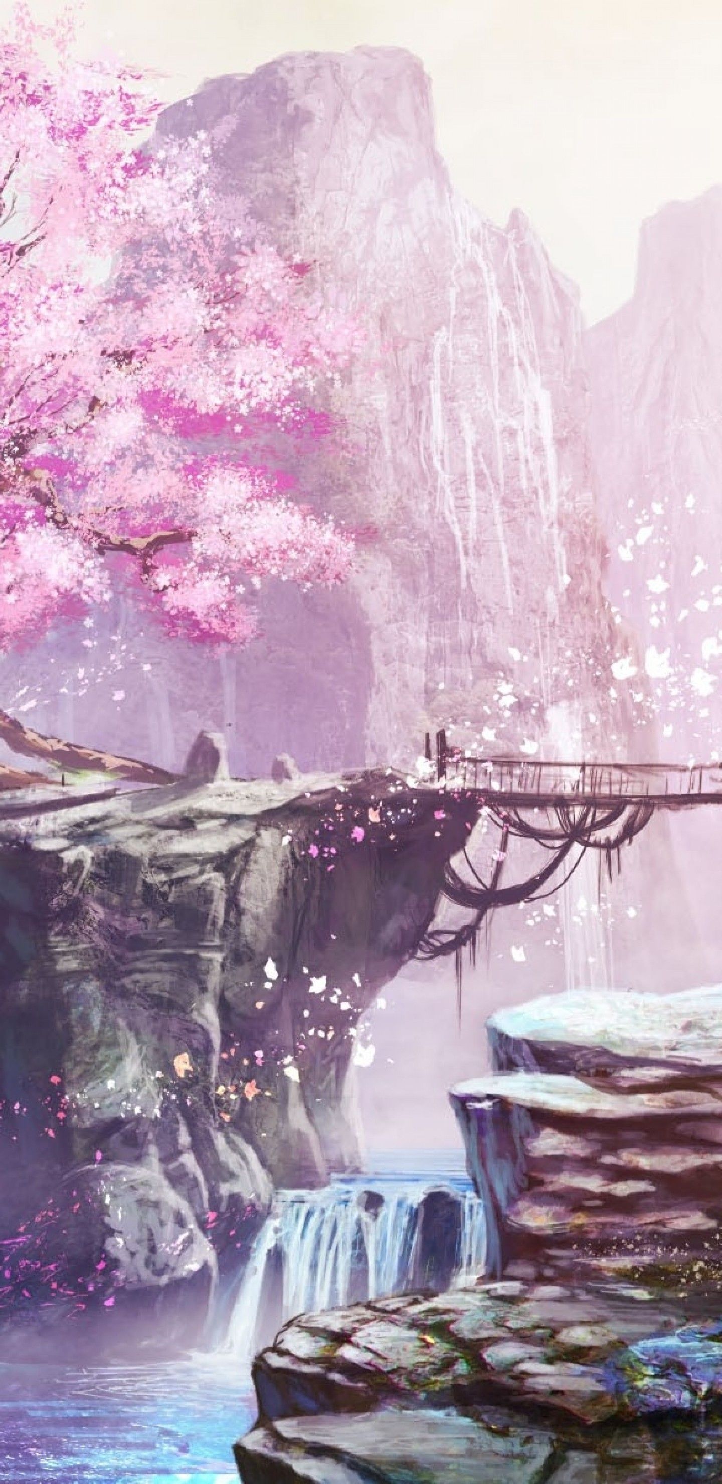 1440x2960 Anime Nature Wallpaper