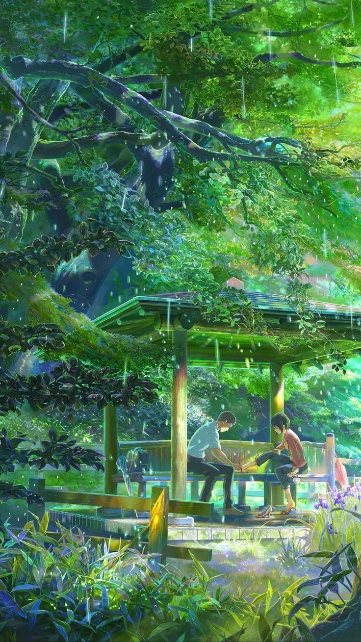 736x1309 Anime Wallpaper. Garden of words, Anime scenery, Scenery wallpaper