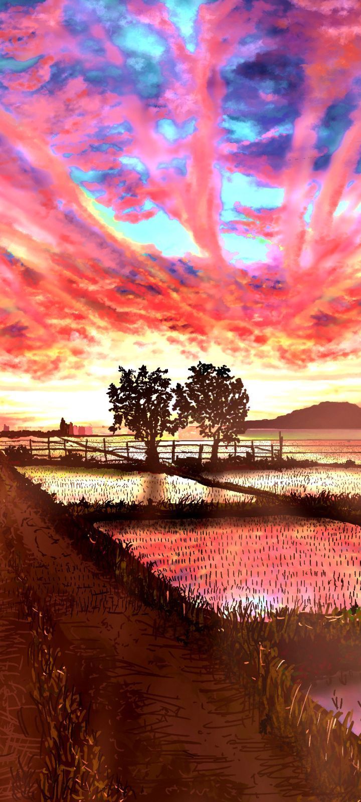 720x1600 Anime Nature Phone Wallpaper by へびたん