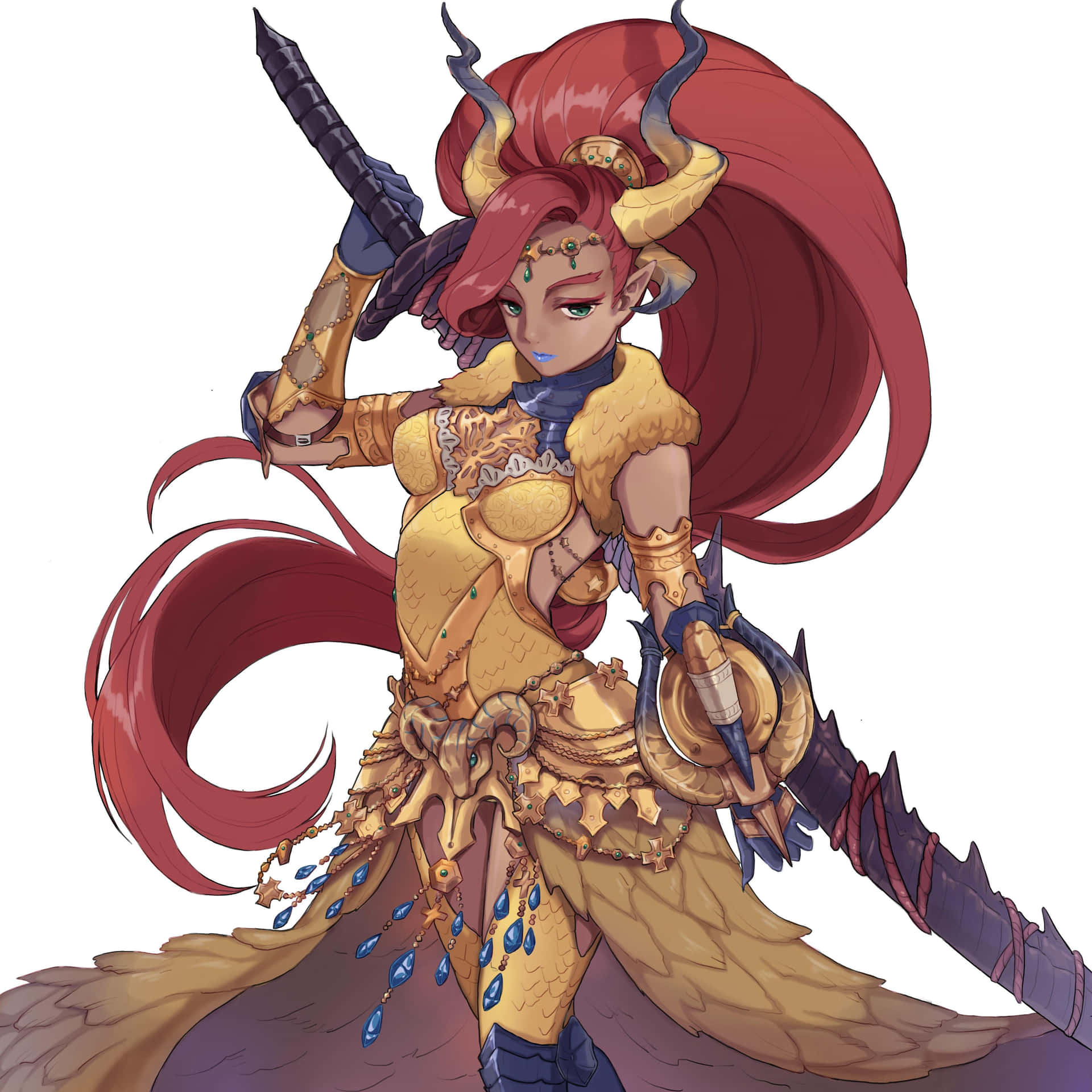 1920x1920 Download The Legend of Zelda: Urbosa in action Wallpaper