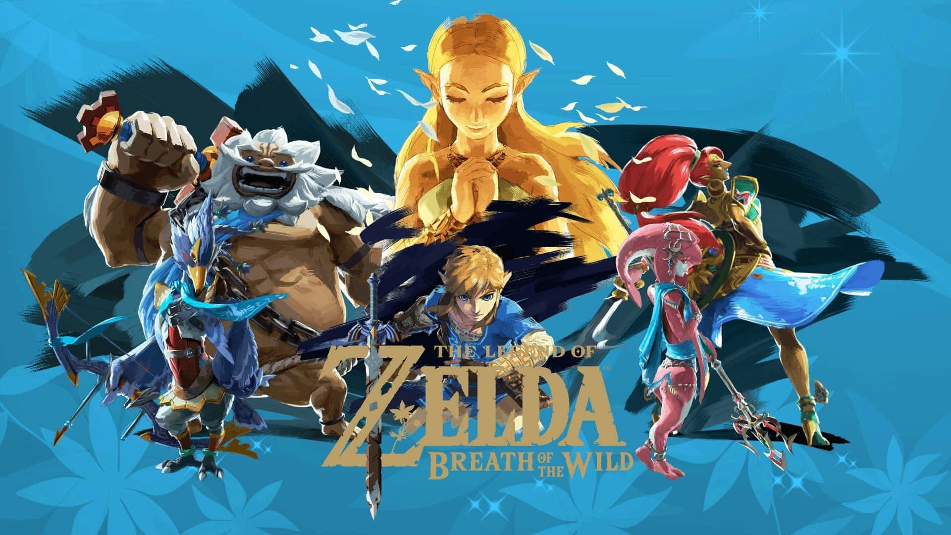 1920x1080 Download The powerful Gerudo champion, Urbosa, posing in the deserts of Hyrule in The Legend of Zelda: Breath of the Wild. Wallpaper