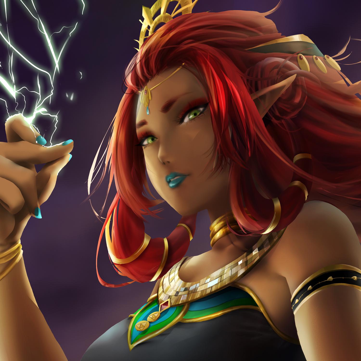 1500x1500 BoTW Riju Fanart i just finished up. i thought it would be cool to see an older version of her using lighting like Urbosa. Hope you guys like the drawing! ( Artfinitii )