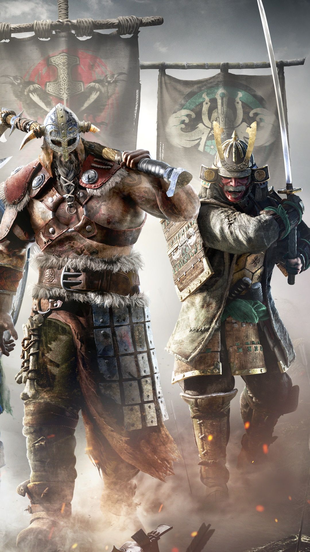 1080x1920 Wallpaper / Video Game For Honor Phone Wallpaper, Katana, Samurai, For Honor (Video Game), Knight, Banner, 1080x1920 free download
