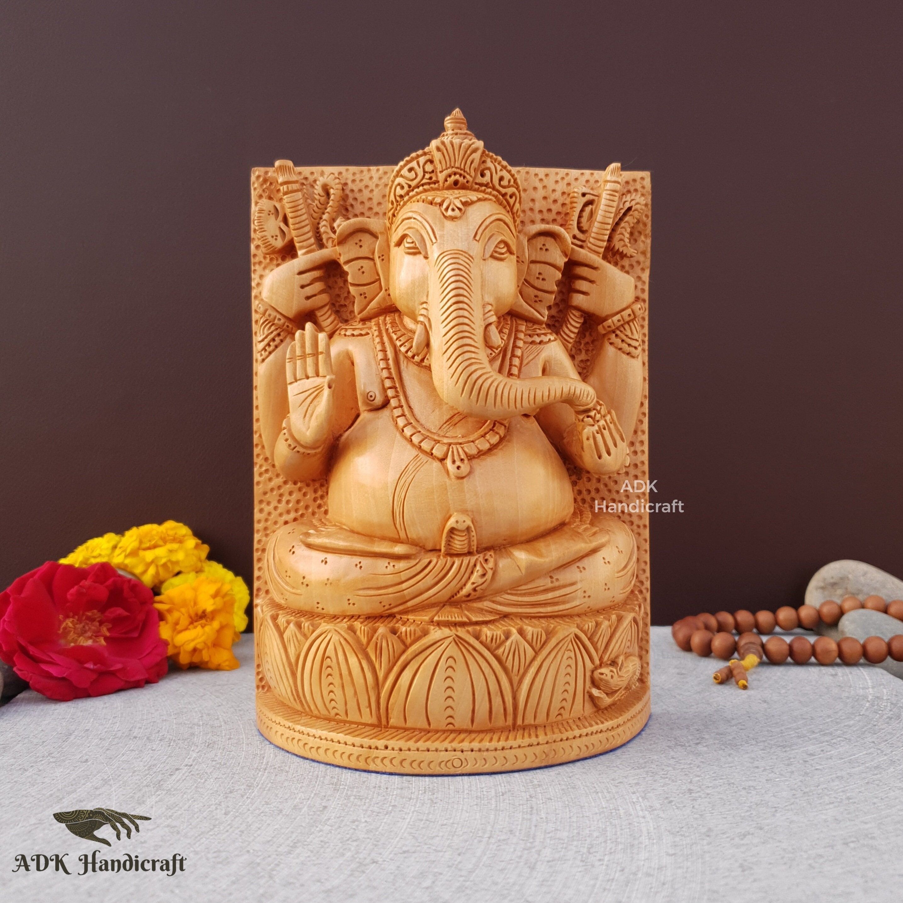 2868x2868 Ganesha Statue 6.8 Inch Lord Ganesh Statue Wooden