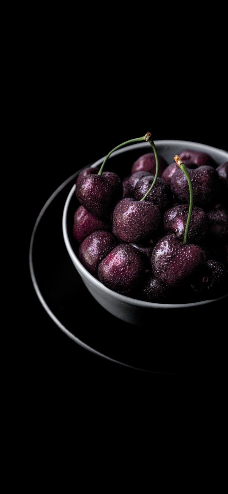 768x1664 Black Food Wallpaper