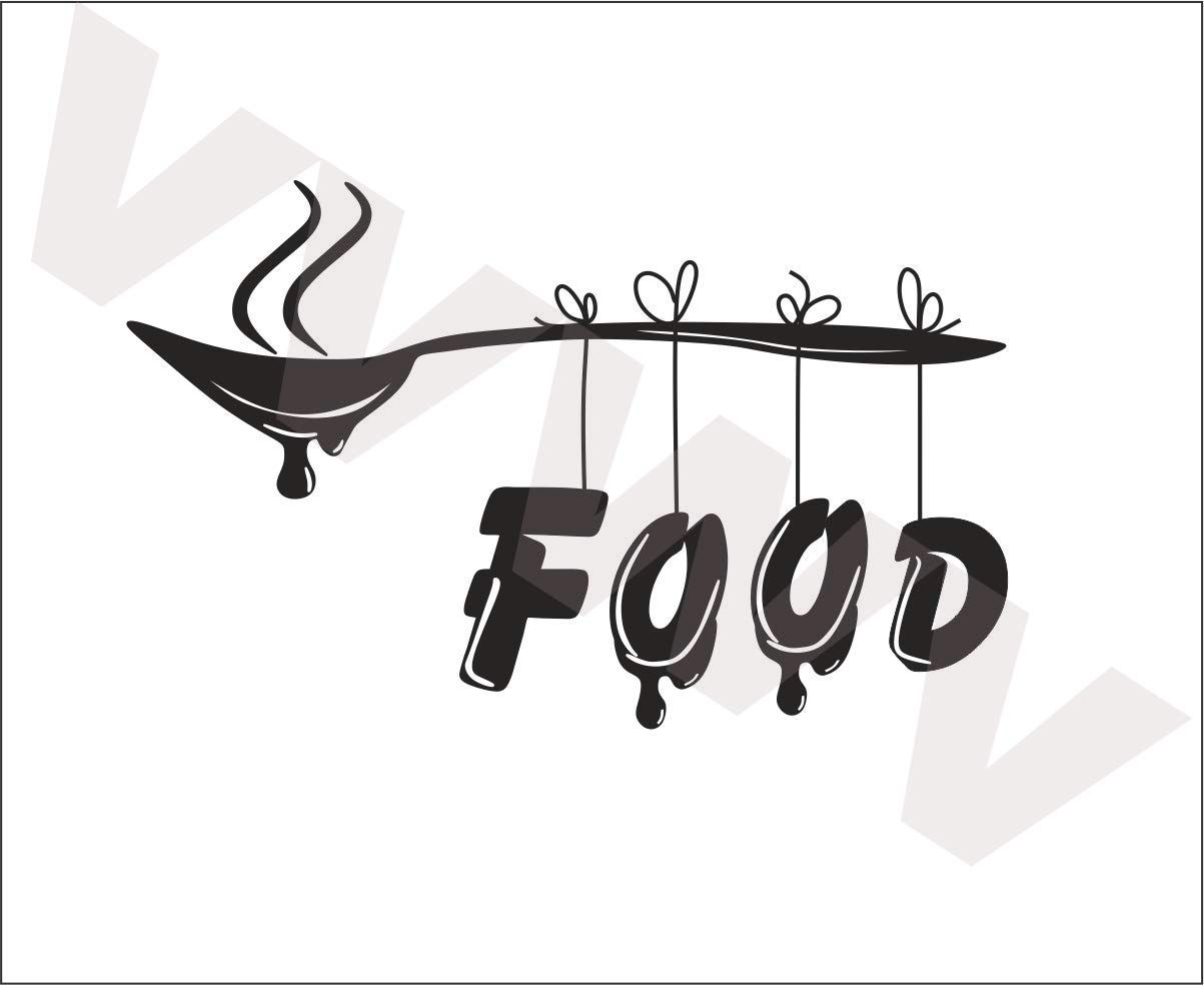 1203x984 VVWV Food Kitchen Wallpaper Oil Proof Waterproof Wall Sticker Decal Sticker Kitchen Hotel Restaurant Bakery Black 70 X 40 Cm (AK VV WL 08) : Amazon.in: Home & Kitchen