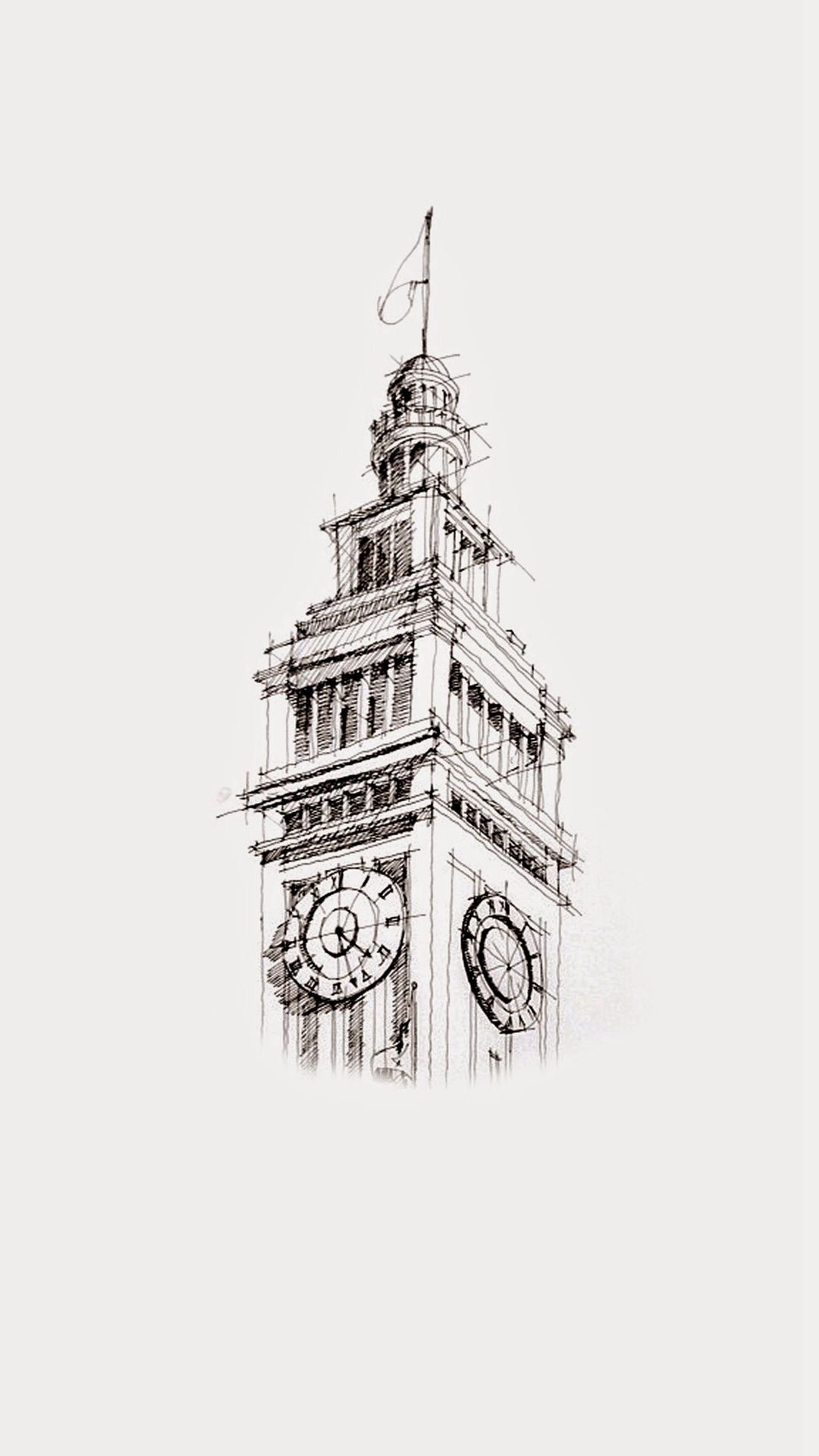 1080x1920 Big Ben Sketch Art Drawn iPhone 6 Wallpaper Download. iPhone Wallpaper, iPad wallpa. Architecture drawing art, Architecture drawing sketchbooks, Perspective art