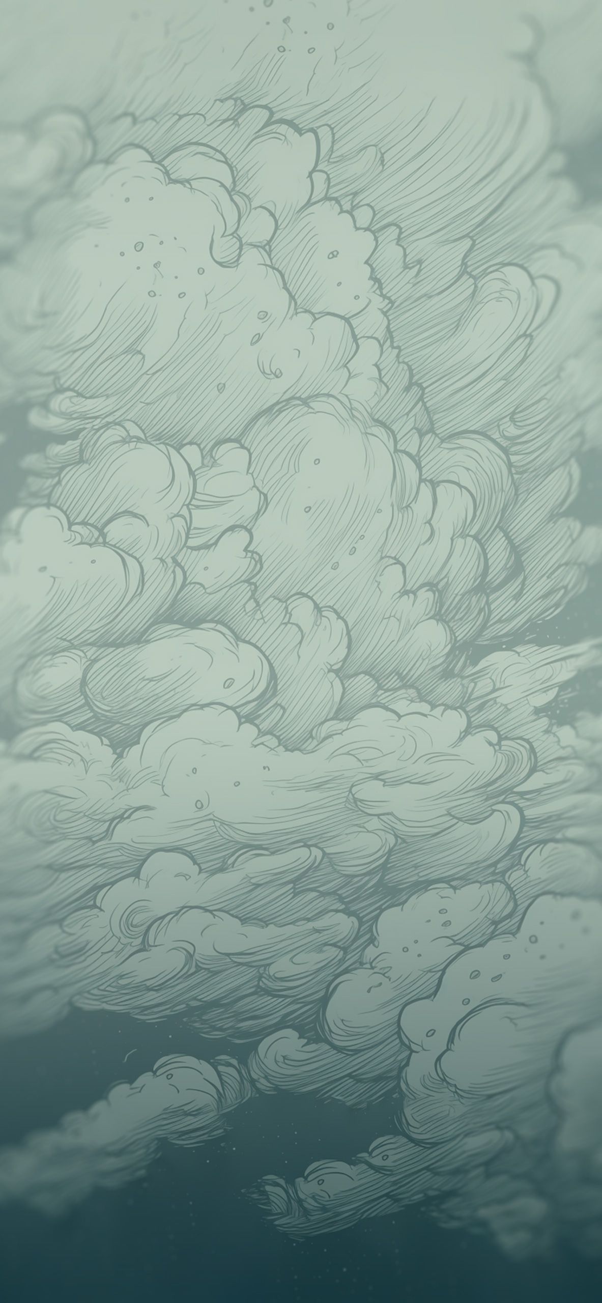 1183x2560 Night Clouds Sketch Wallpaper Clouds Wallpaper iPhone