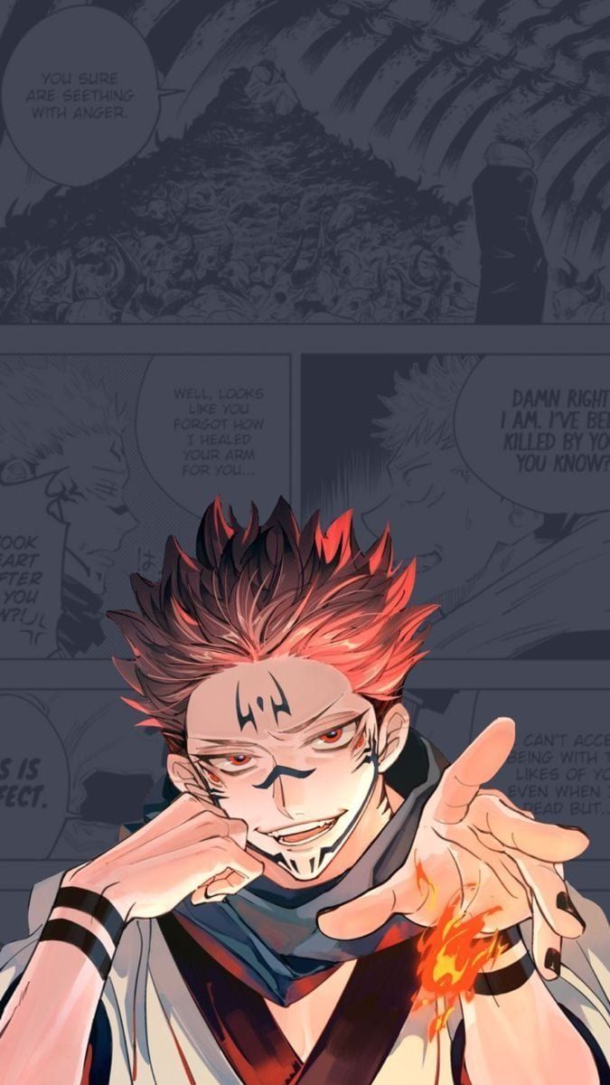 675x1200 Ryomen Sukuna Wallpaper Download