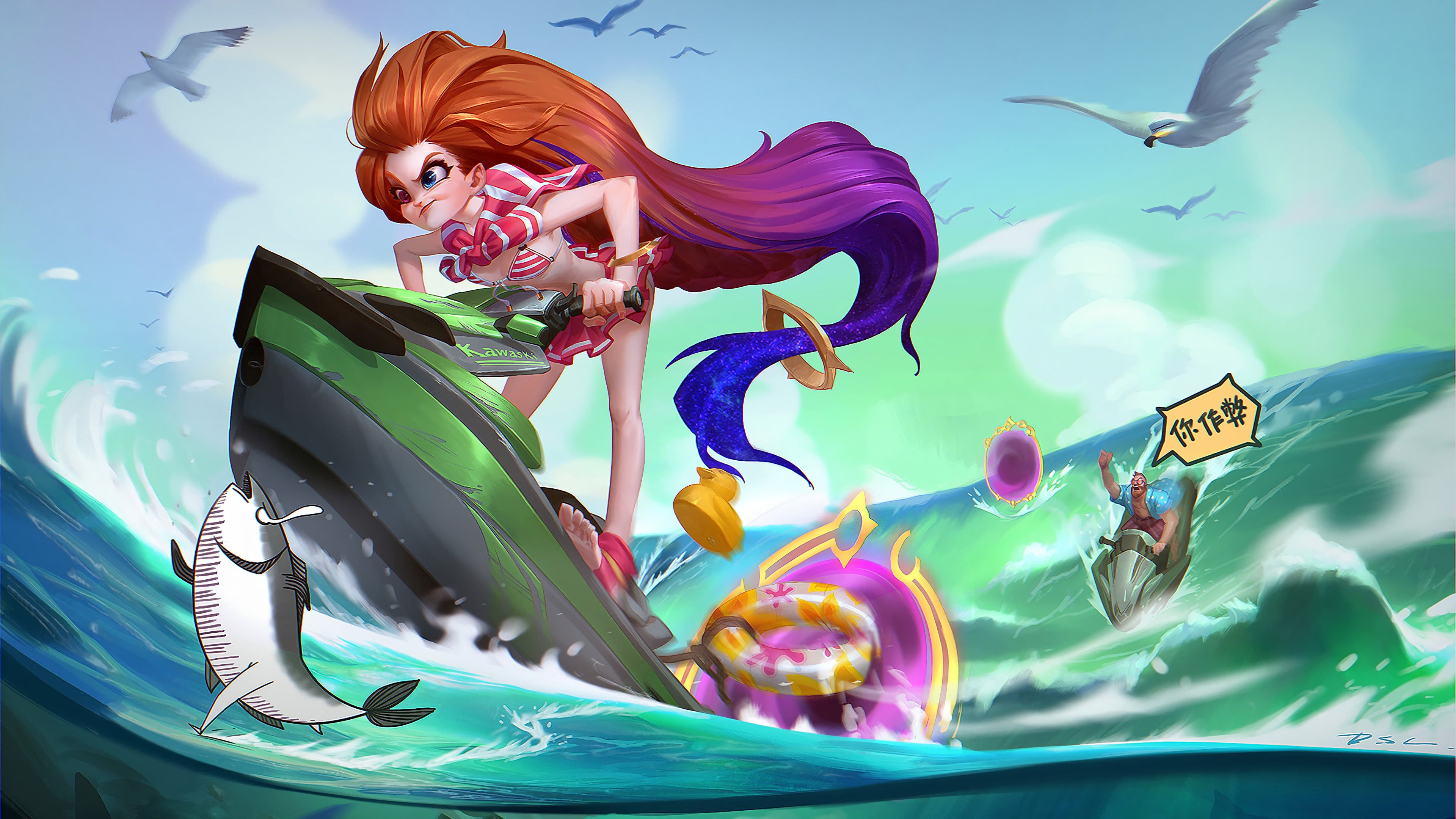 3840x2160 Wallpaper / pool party, League of Legends, Gangplank, 4K, Zoe (League of Legends), video games free download