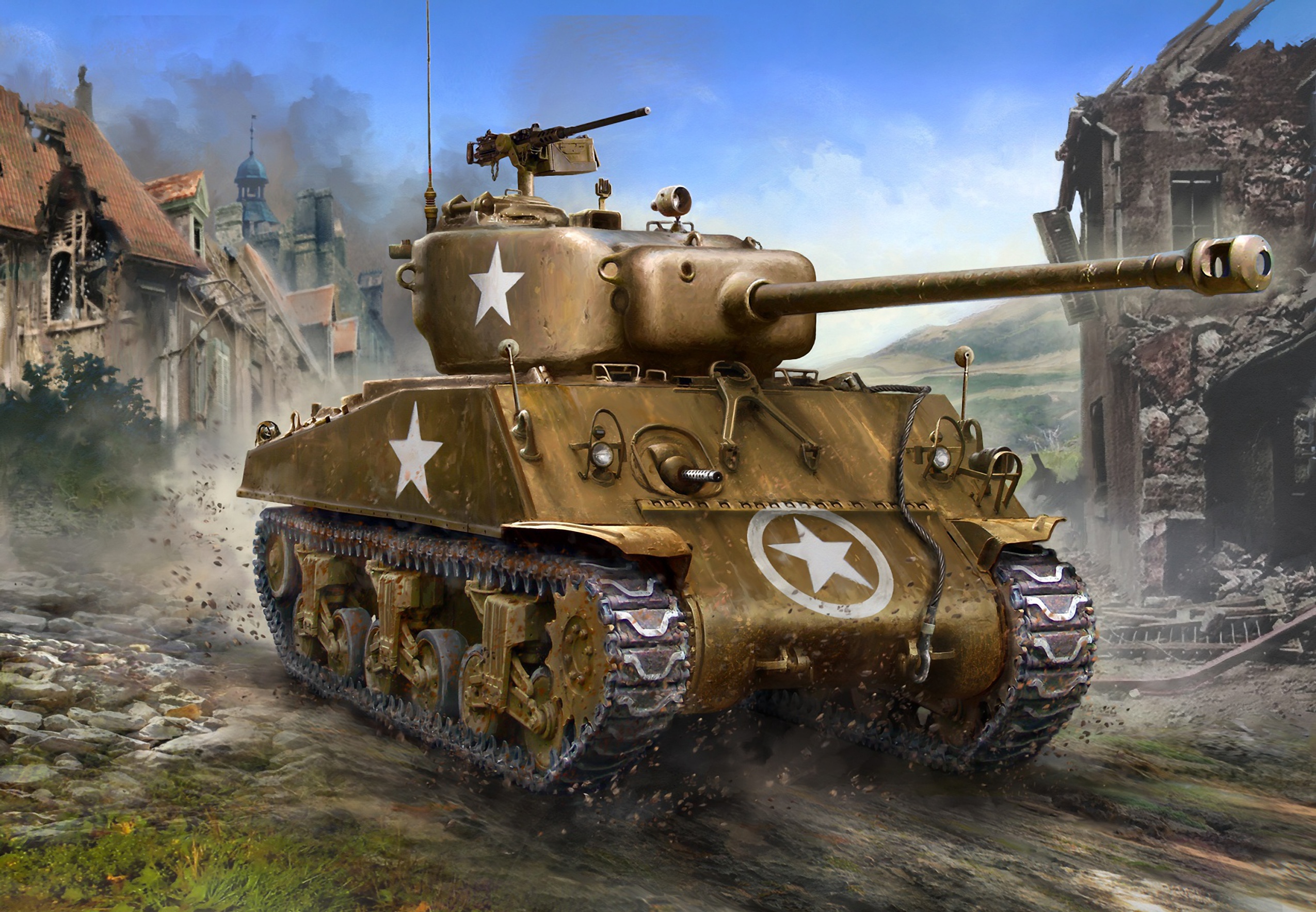 2550x1768 Military M4 Sherman HD Wallpaper
