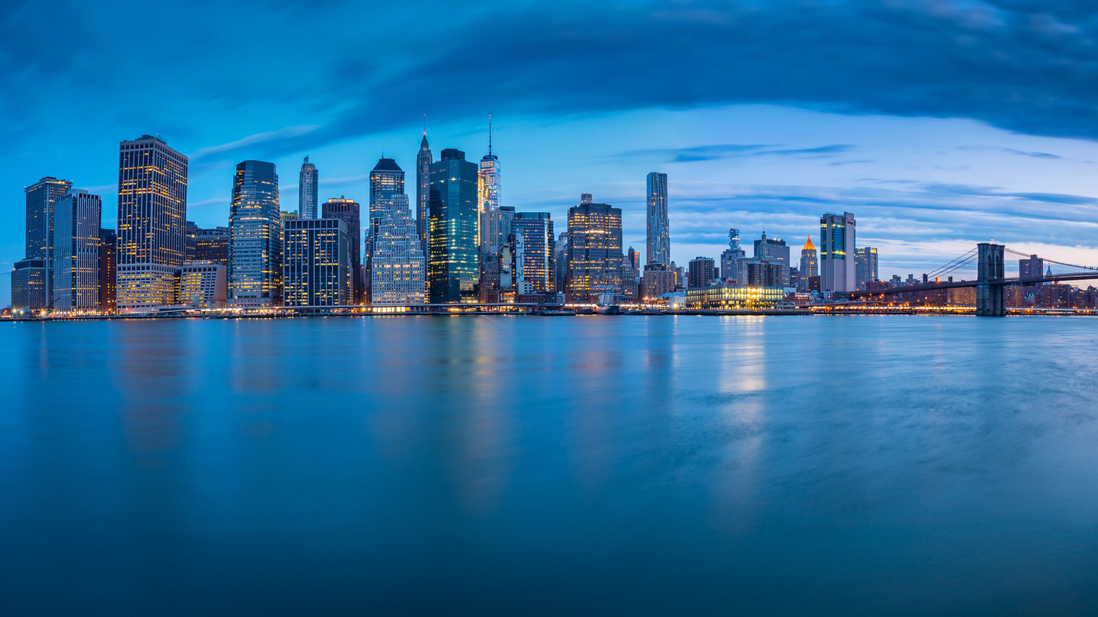 3840x2160 Downtown Manhattan And Brooklyn Bridge New York City United States Cityscape Urban Landscape HD Wallpaper For Deskx2160 :