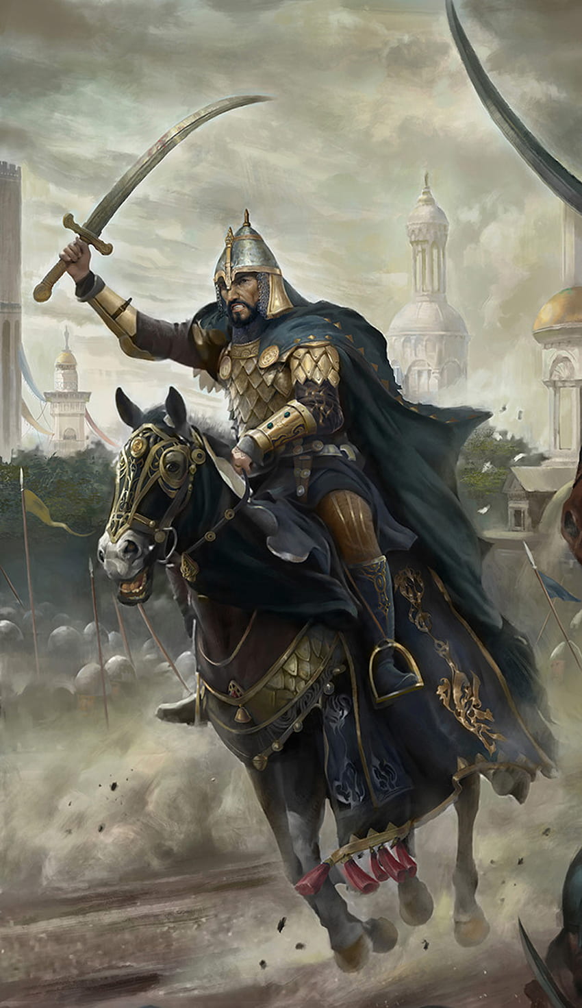 850x1471 Islamic warrior HD wallpaper