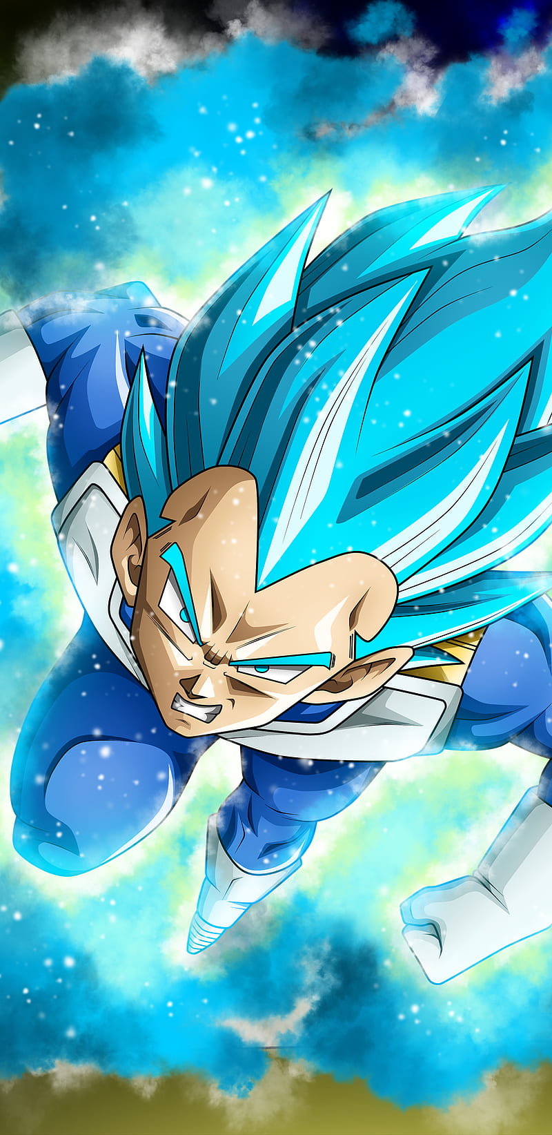 800x1644 HD vegeta blue wallpaper