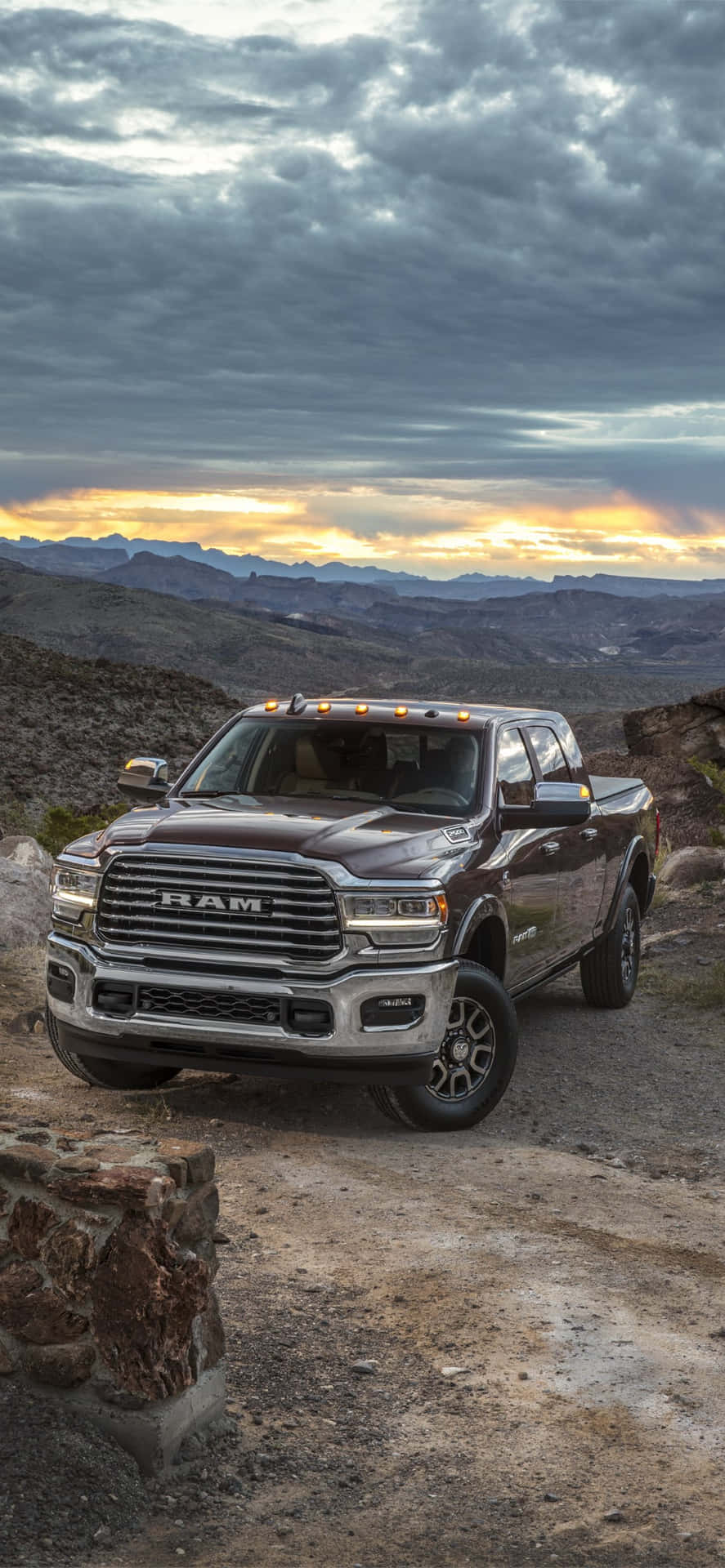 887x1920 Download Pickup Truck Silver 2500 RAM Photography Wallpaper