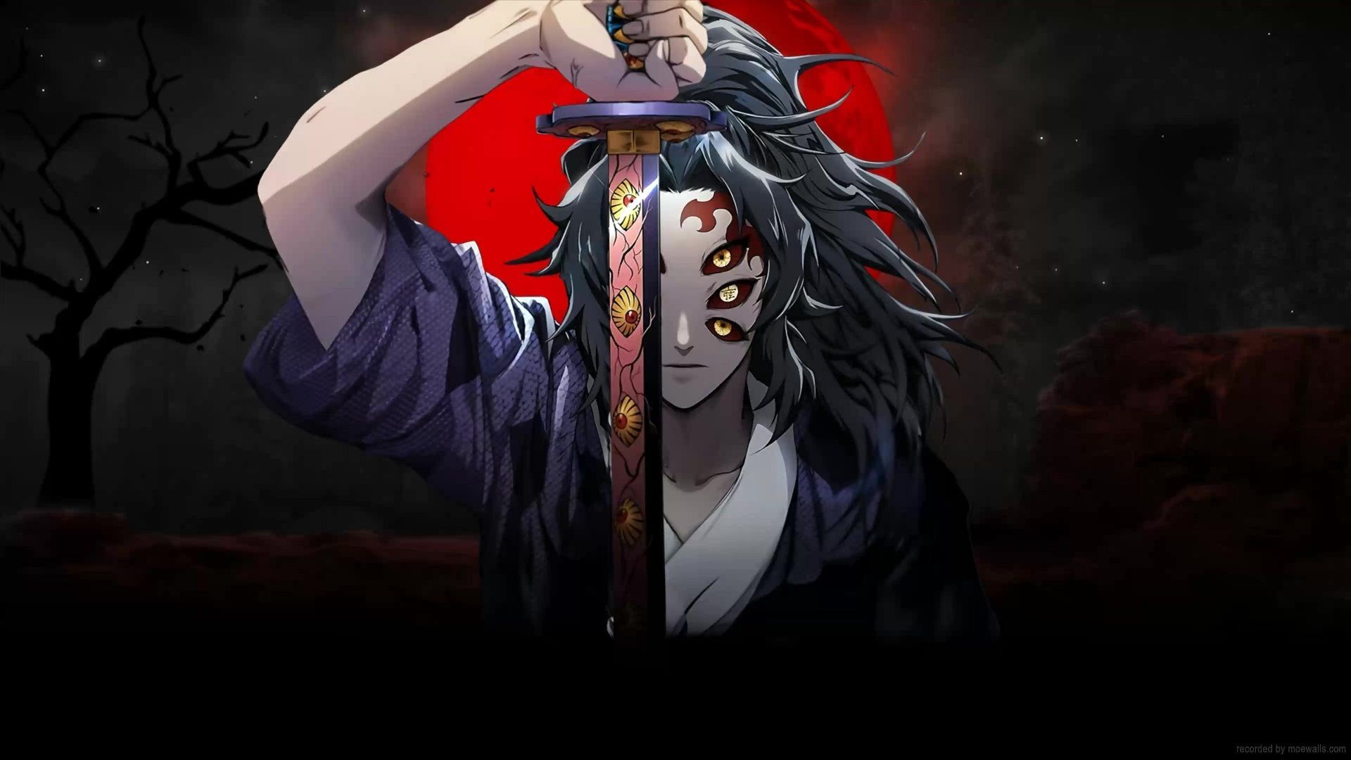 1920x1080 Kokushibo Live Wallpaper, Animated