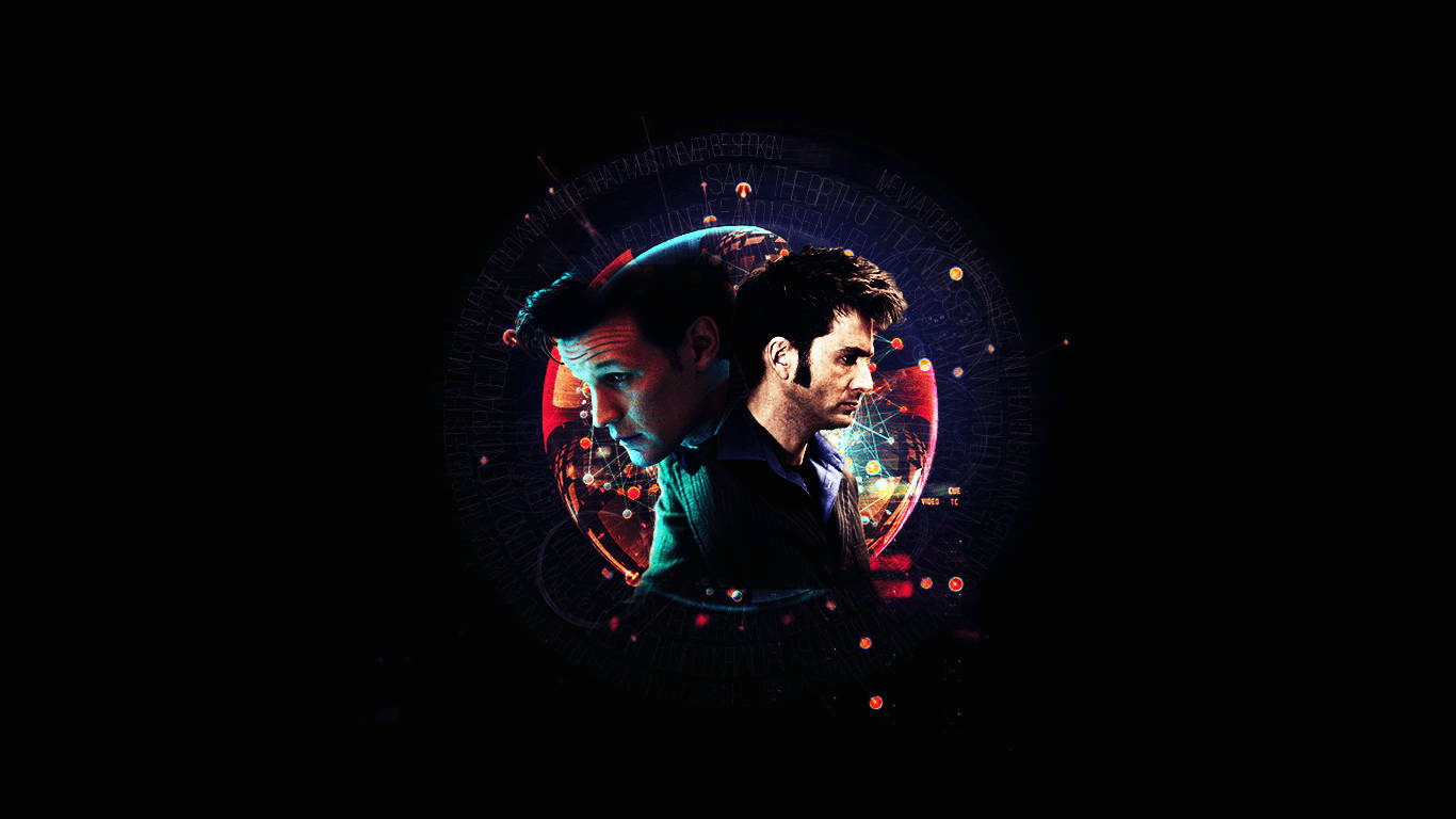 1366x768 Download Two of the best Tenth and Eleventh Doctors Wallpaper